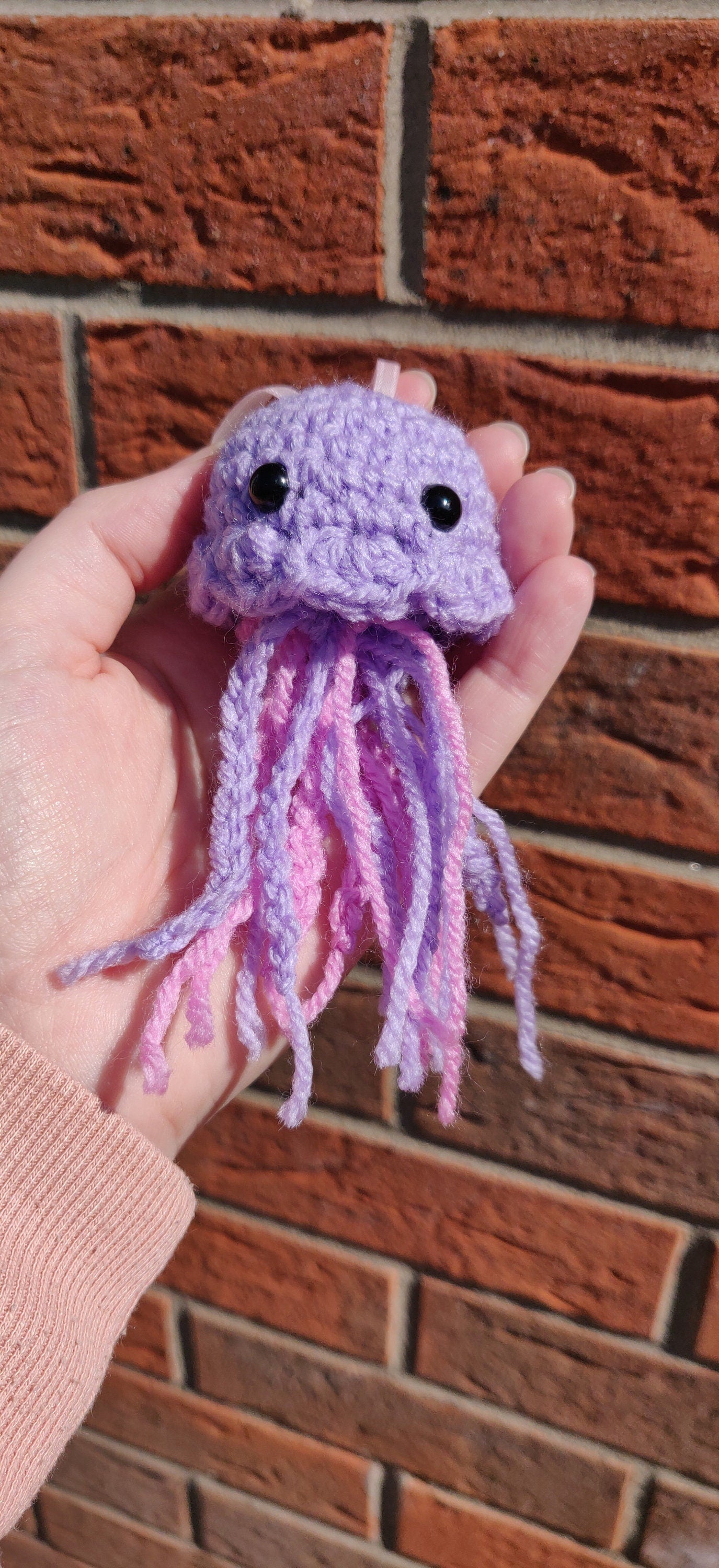 Purple Jellyfish Wall Hanging: Ocean Theme Car Decor