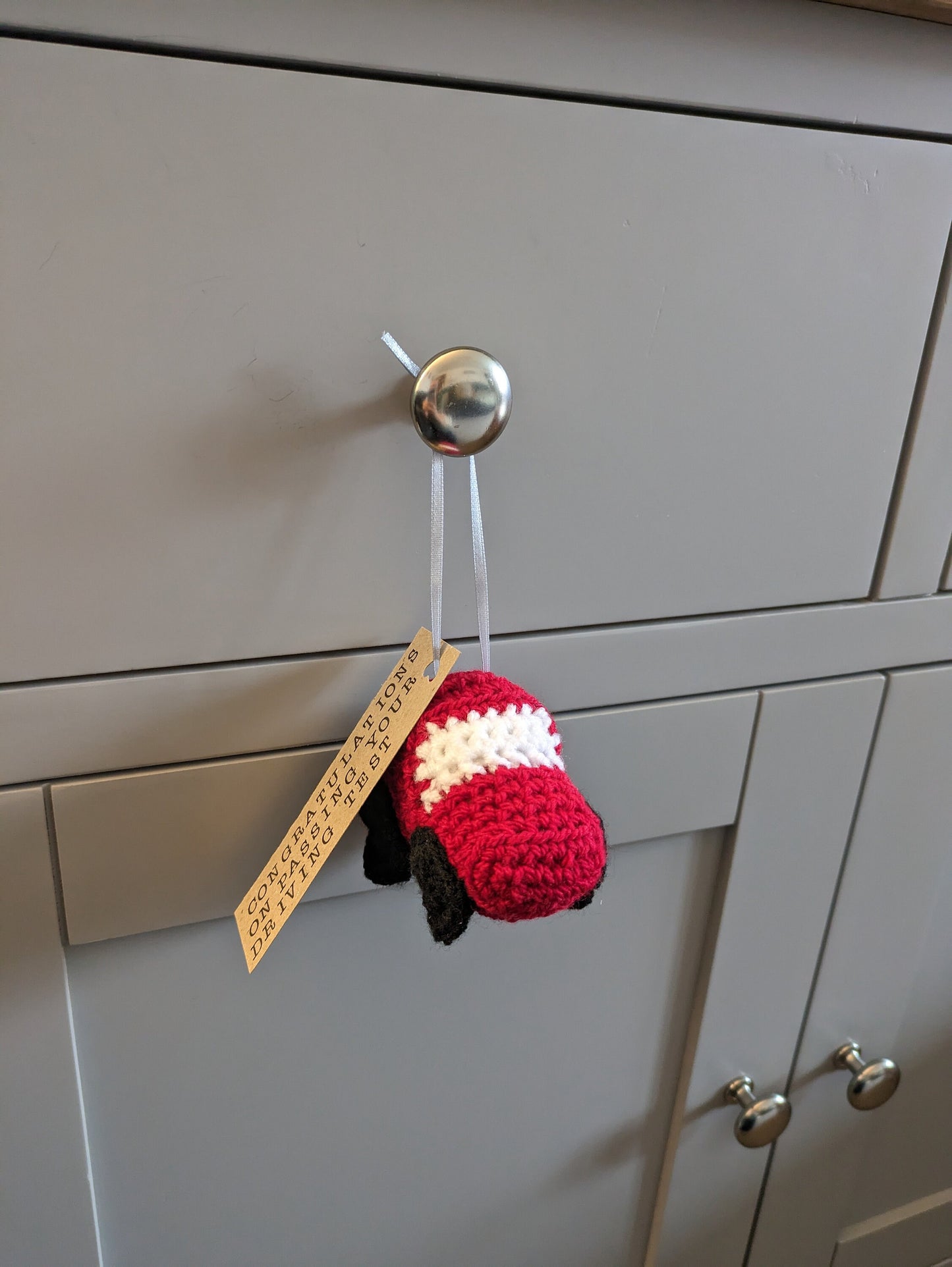 Crochet Car Charm: Personalized Driving Test Gift
