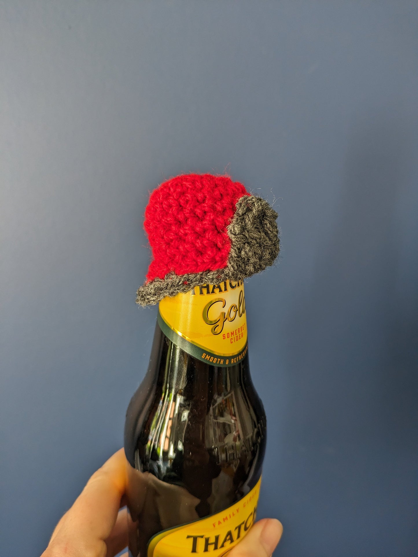 Red Firefighter Helmet Bottle Topper: Fireman Gift, Tree Decoration