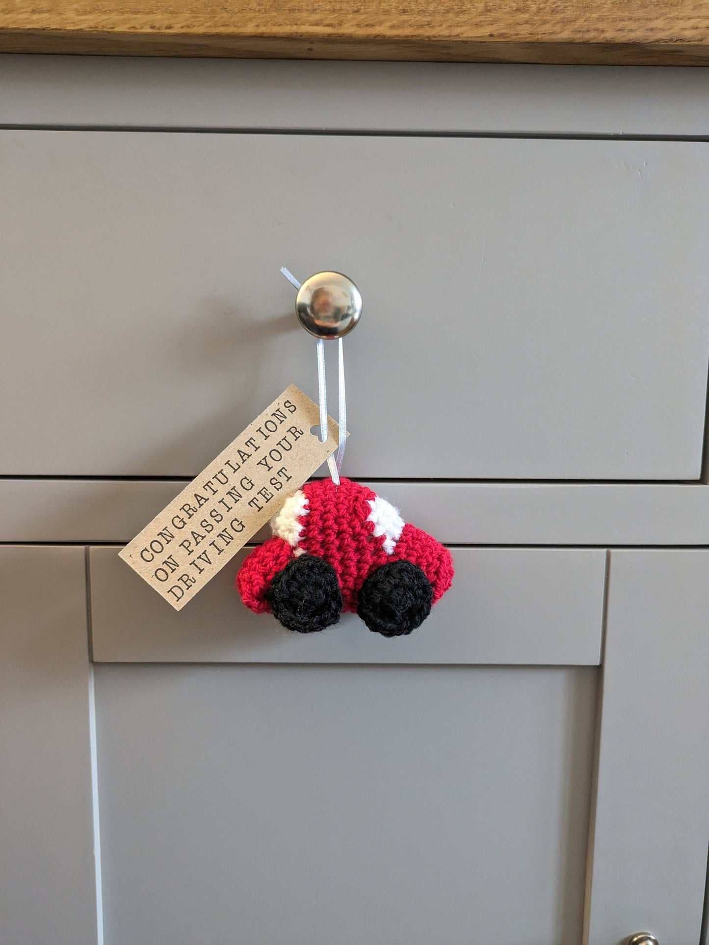 Crochet Car Charm: Personalized Driving Test Gift