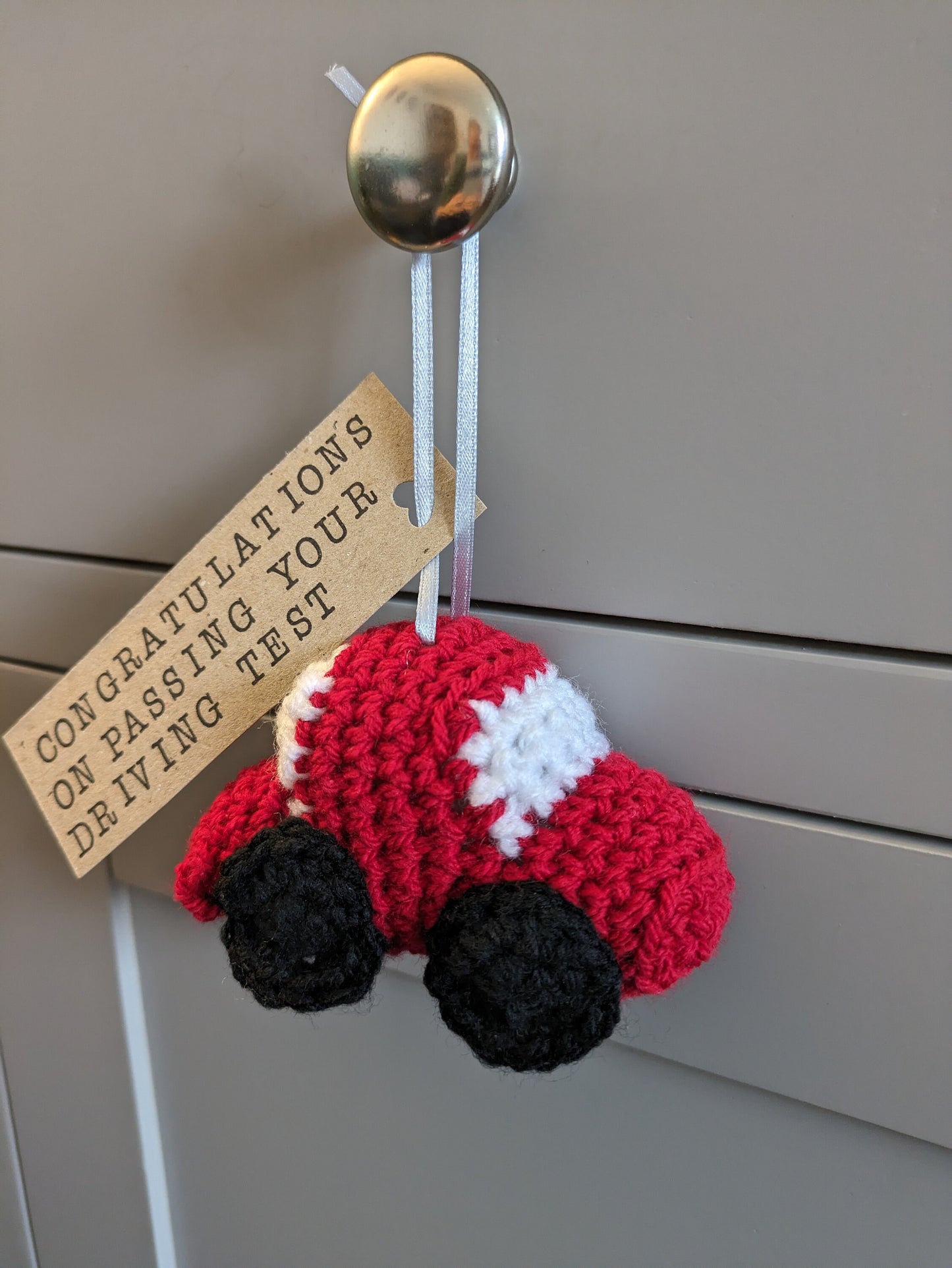 Crochet Car Charm: Personalized Driving Test Gift