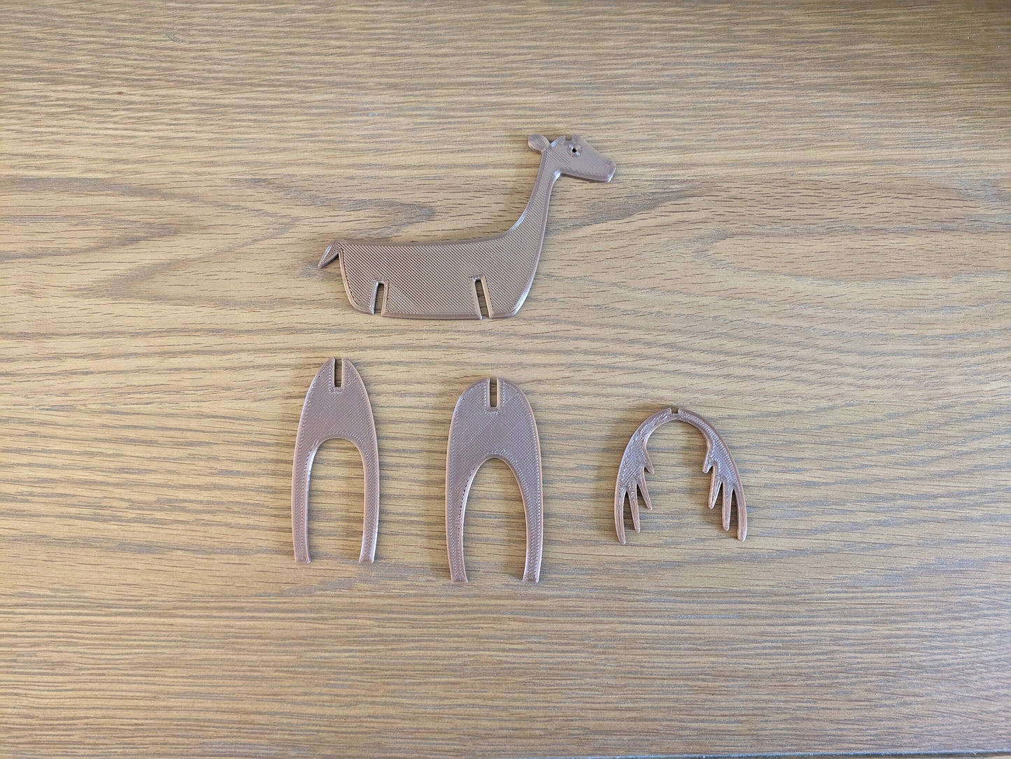 3D Printed Deer Figurine, Minimalist Reindeer Ornament, DIY Assembly