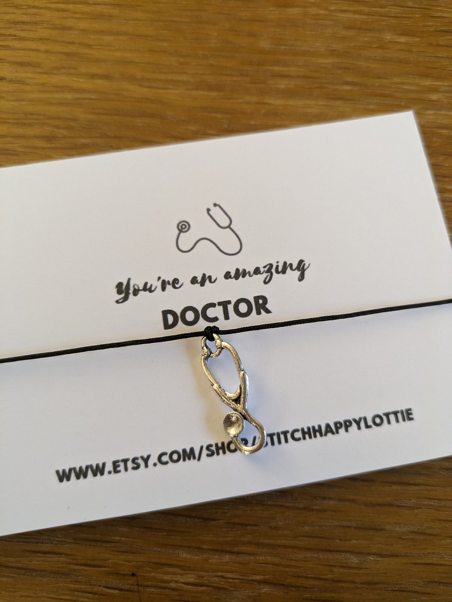 Stethoscope Bracelet, Amazing Doctor, Nurse, Vet, Paramedic, Small Birthday Gift for Men and Women, Secret Santa, Stocking Filler Jewelry
