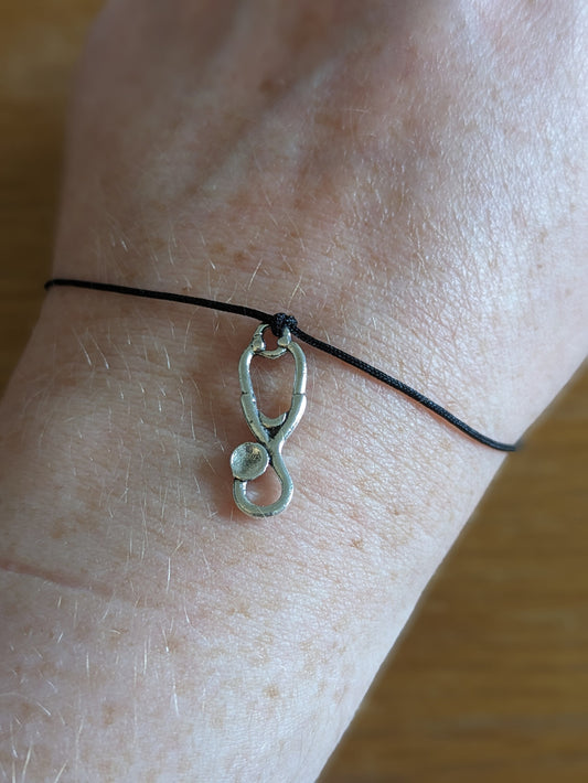 Congratulations Stethoscope Bracelet, Doctor, Nurse, Vet, Paramedic, Small Birthday Gift for Men and Women, Newly Qualified Jewelry