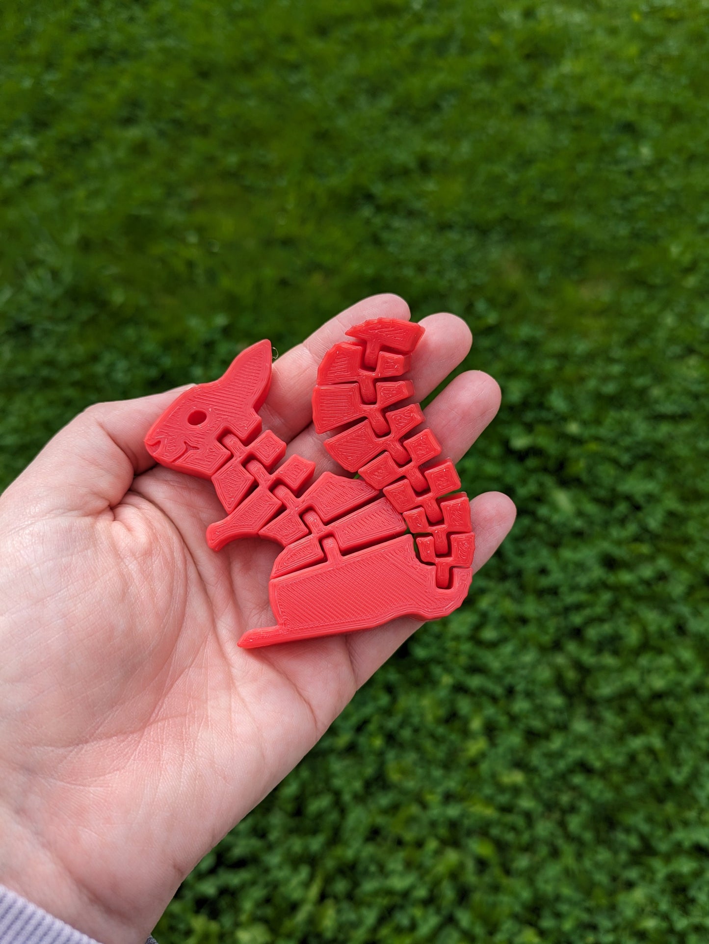Flexible Squirrel Fidget Toy, 3D Printed Plastic Ornament