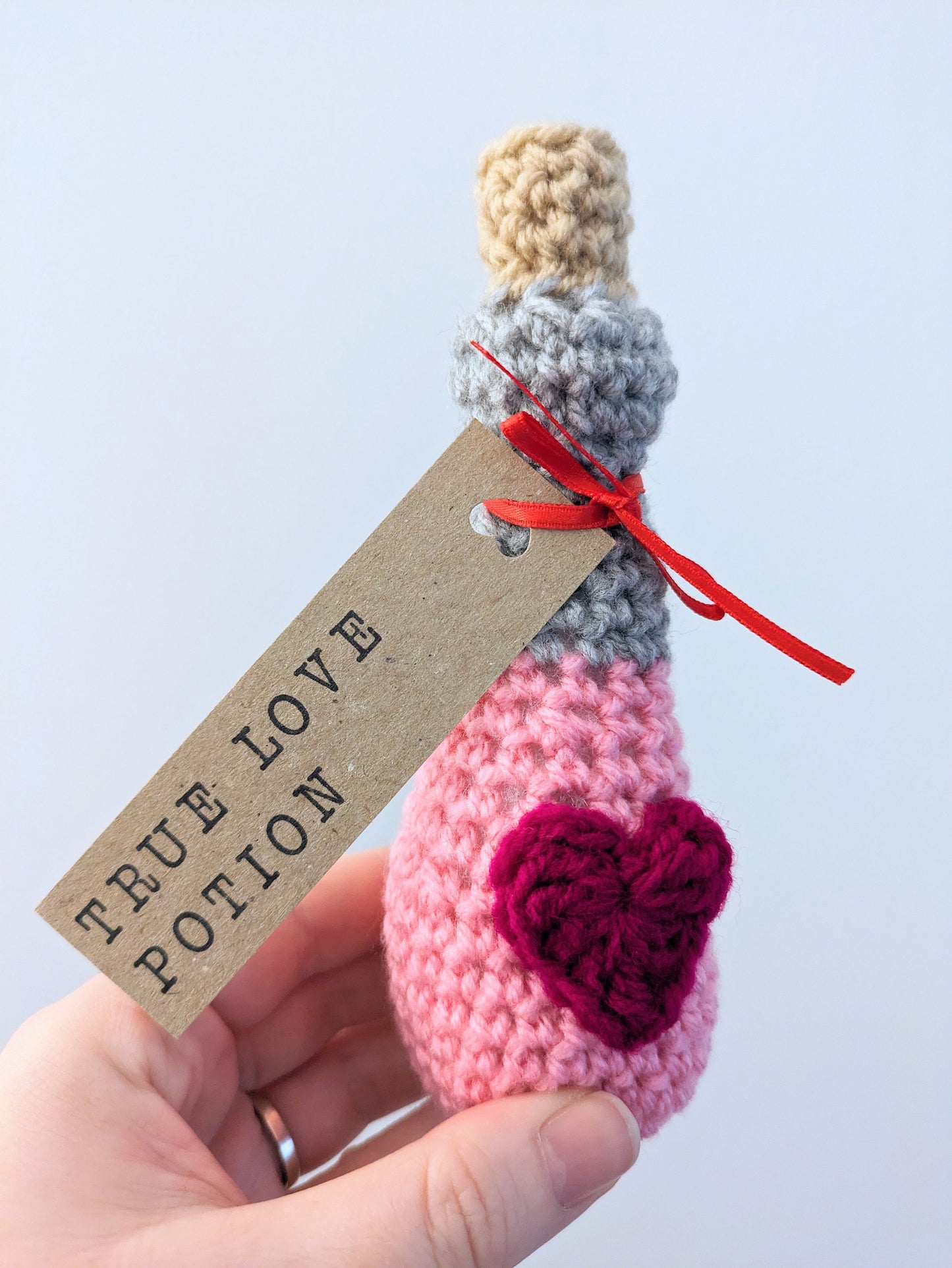 True Love Potion, You Put A Spell On Me, You are Magic, Valentine's Gift, Wife Gift for Anniversary, Witch Ornament, Pink Potion Bottle