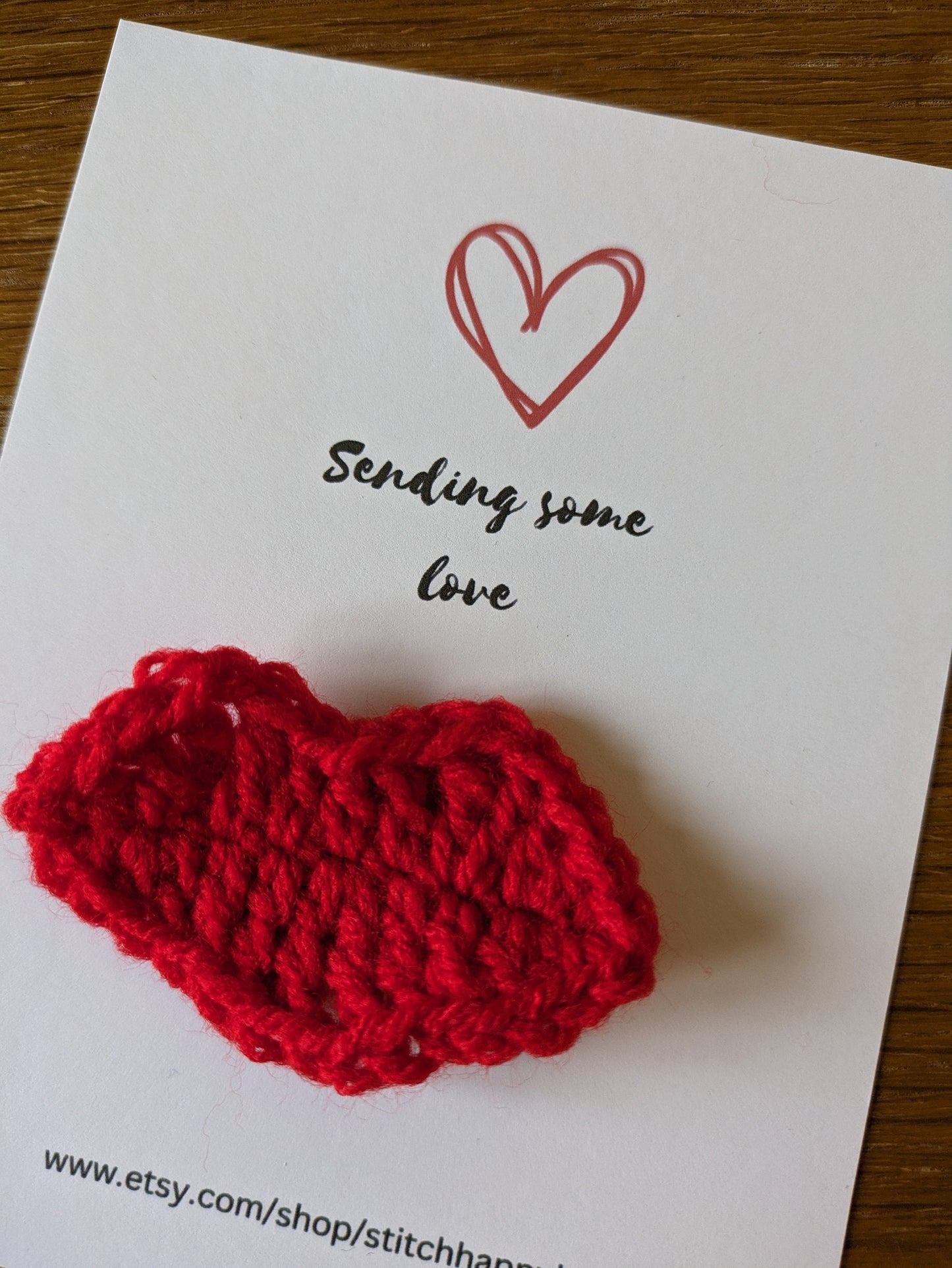 Valentine's Gift, Card, Sending Love and Kisses, Birthday Gift for Wife, Husband, Partner, Wool Anniversary Present, Crochet Red Lips