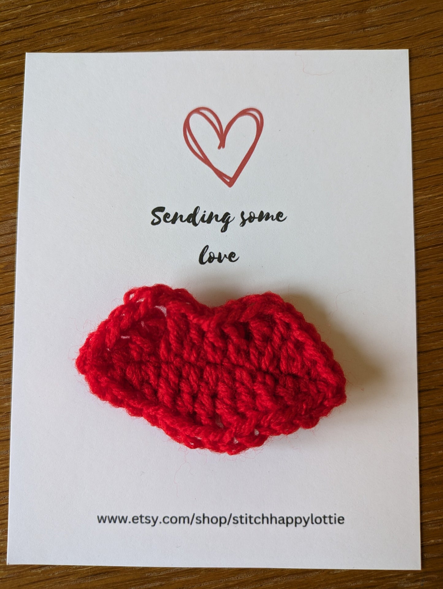 Valentine's Gift, Card, Sending Love and Kisses, Birthday Gift for Wife, Husband, Partner, Wool Anniversary Present, Crochet Red Lips