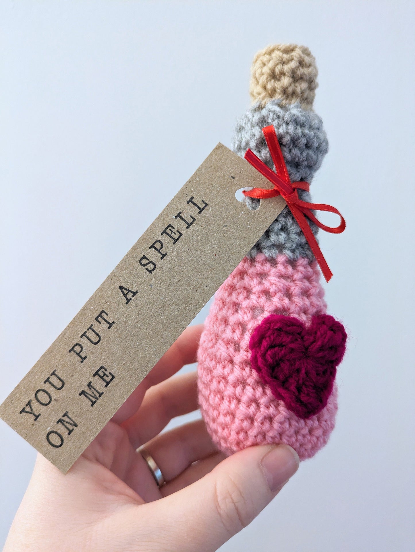True Love Potion, You Put A Spell On Me, You are Magic, Valentine's Gift, Wife Gift for Anniversary, Witch Ornament, Pink Potion Bottle