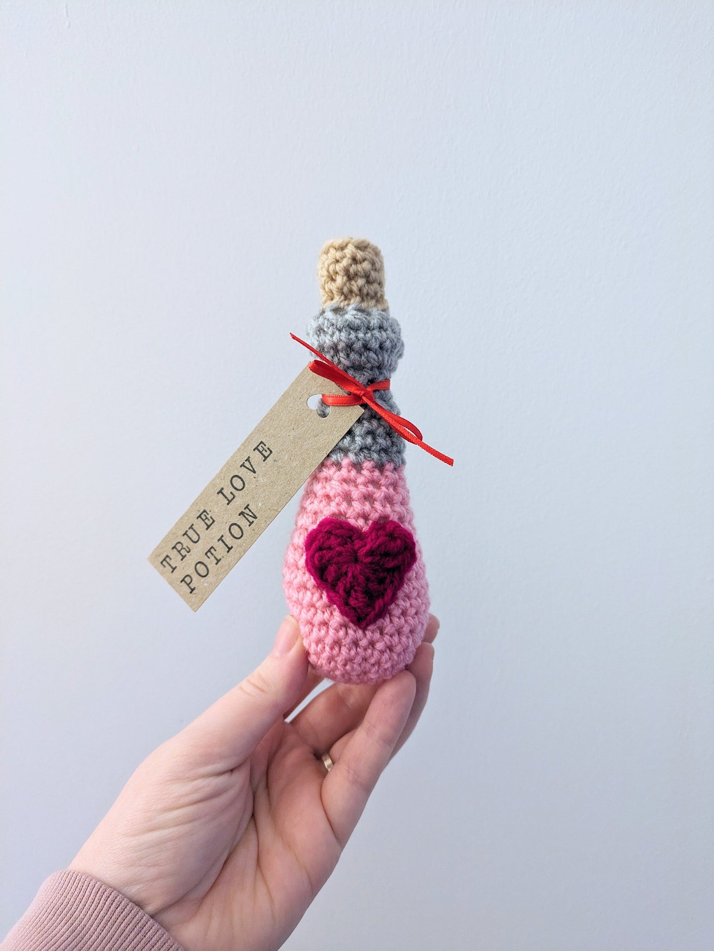 True Love Potion, You Put A Spell On Me, You are Magic, Valentine's Gift, Wife Gift for Anniversary, Witch Ornament, Pink Potion Bottle