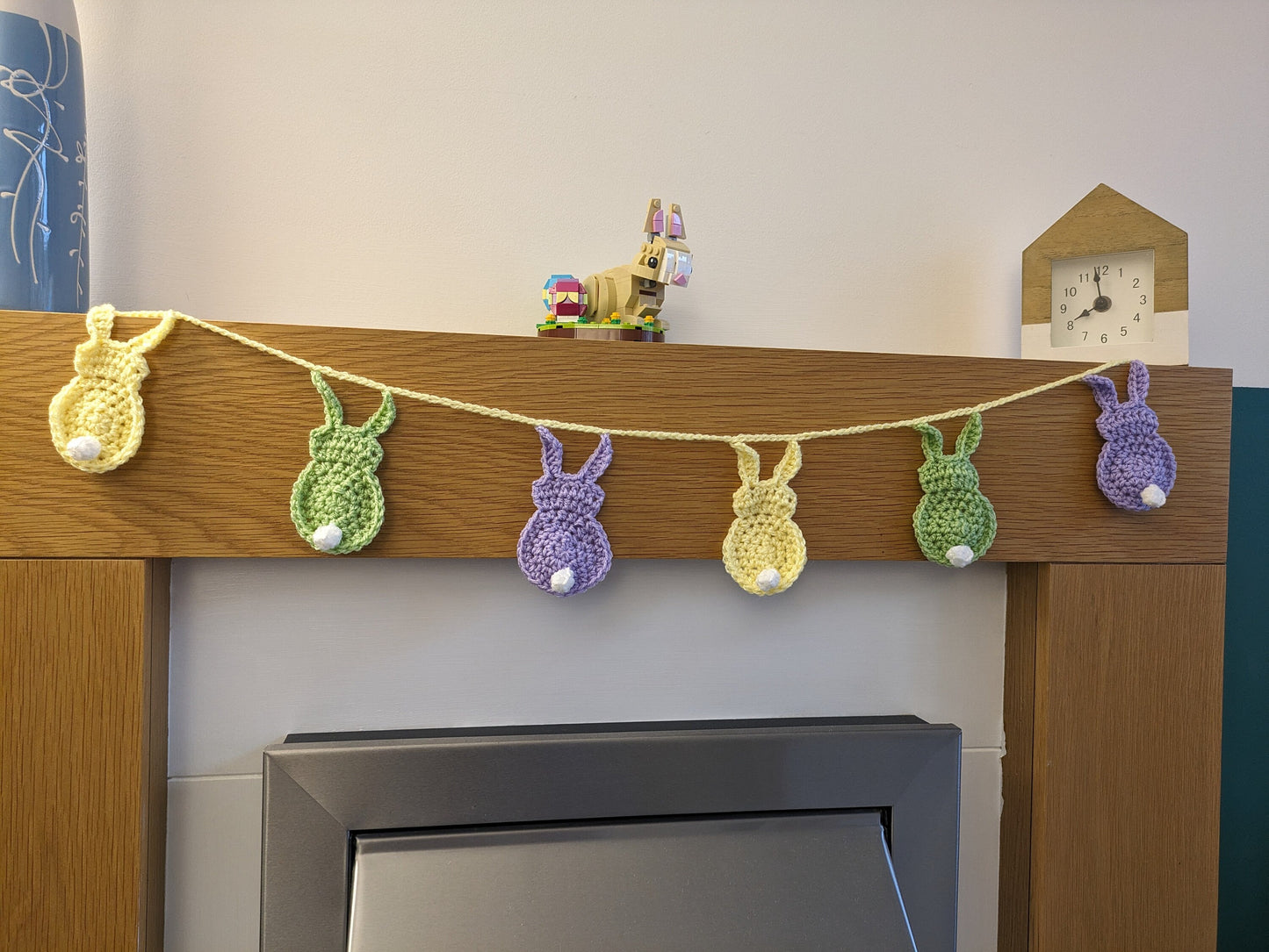 Rainbow Bunny Garland, Crochet Garland, Rabbit Garland, Crochet Bunny Bunting, Crochet Animal Garland, Rabbit Gift, Bunny Rabbit Gift,