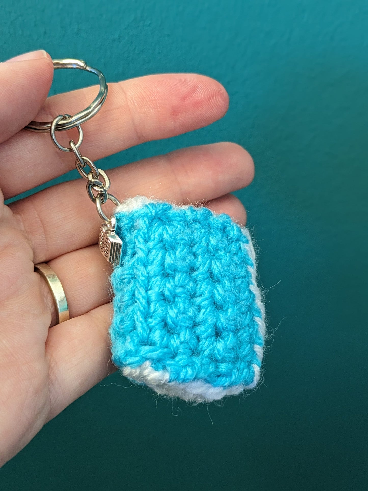 Crochet Book Keyring, Thank You For Being Part Of My Story, Teacher Gift, Book Lover Gift, Stocking Filler, Book Bag Charm, Soft Key Chain