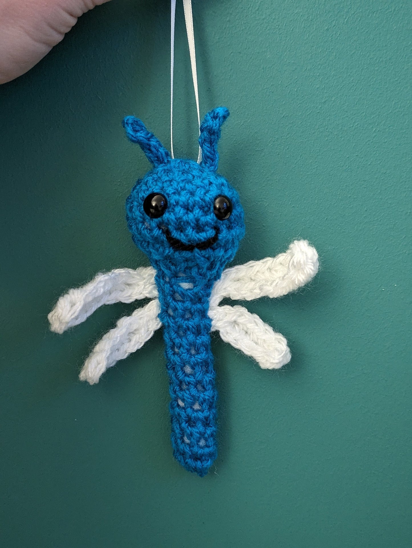 Dragonfly Crochet Ornament, Wall Hanging, Birthday Gift, Butterfly, Home Decorations, Blue Dragonfly Decor, Wings, Crochet Core