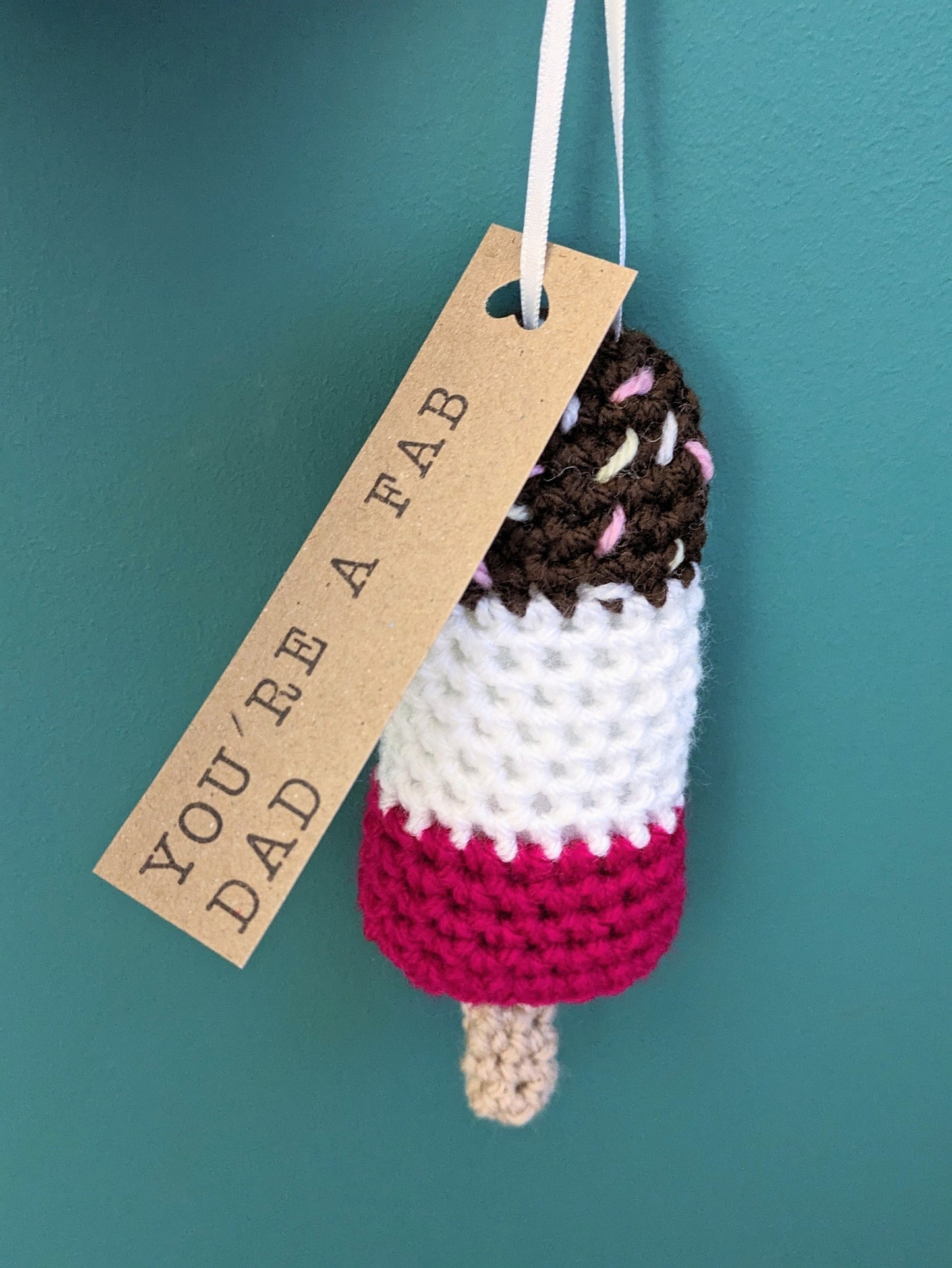You're Fab, Fab Dad, Fab Teacher, Ice Lolly Decoration, Ice Cream Wall Hanging, Summer Home Decor, Teacher Gift, Birthday Gift, Fathers Day