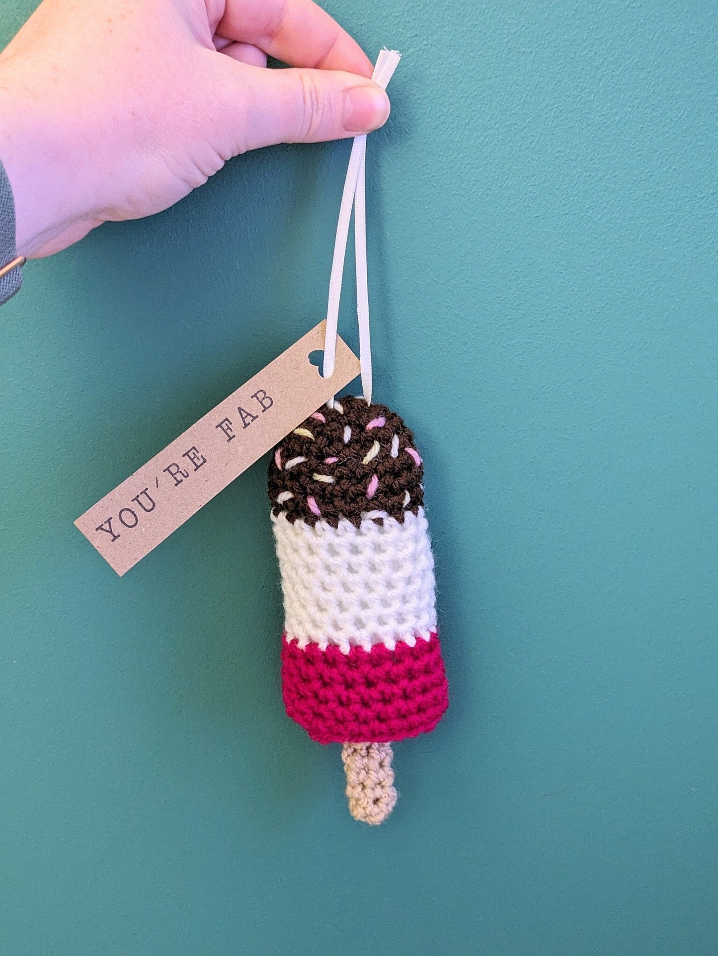 You're Fab, Fab Dad, Fab Teacher, Ice Lolly Decoration, Ice Cream Wall Hanging, Summer Home Decor, Teacher Gift, Birthday Gift, Fathers Day