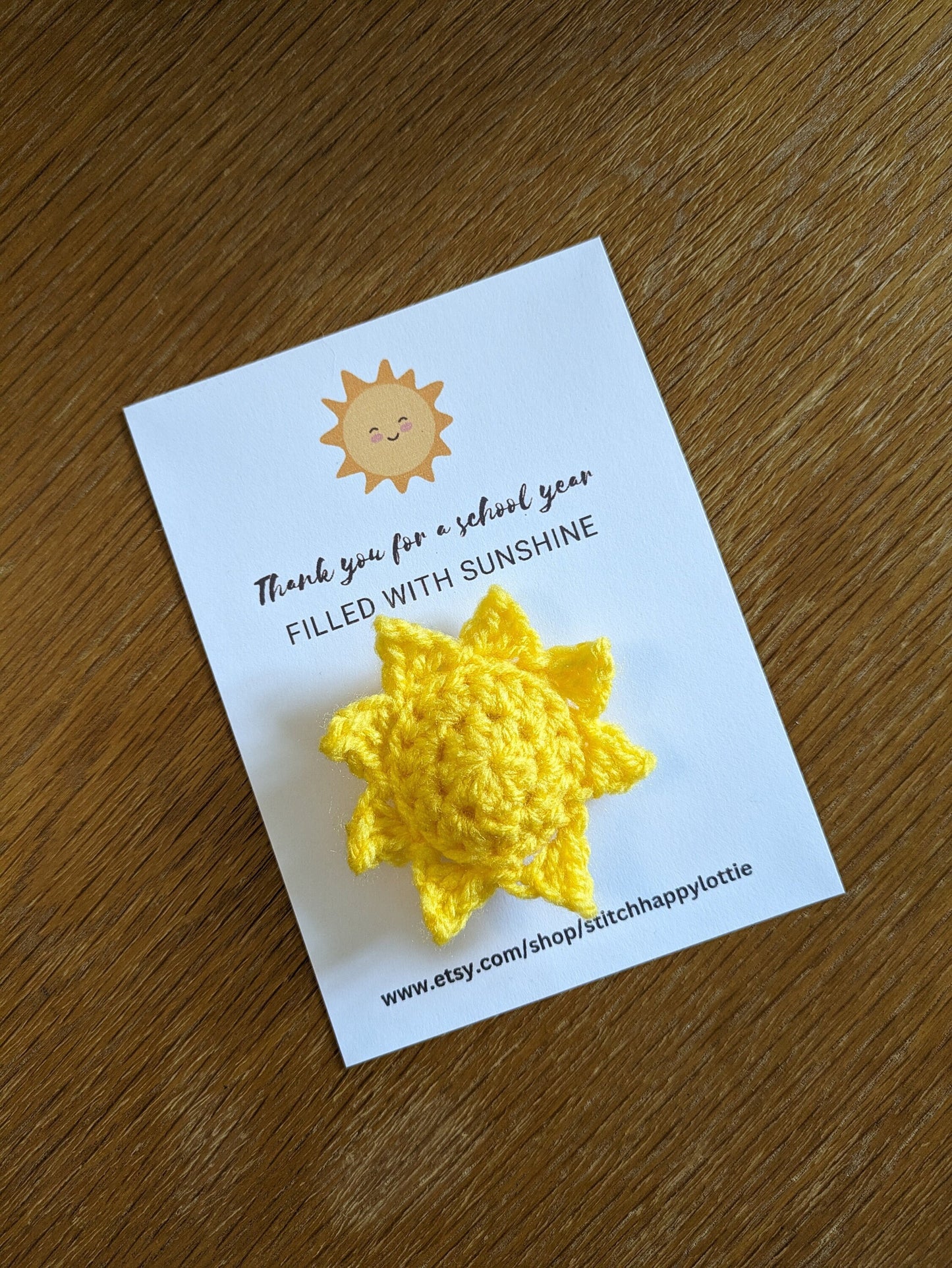 Thank you for a School Year Filled with Sunshine, Pocket Hug Sunshine Token, Teacher Appreciation, Nursery Key Worker, Teaching Assistant