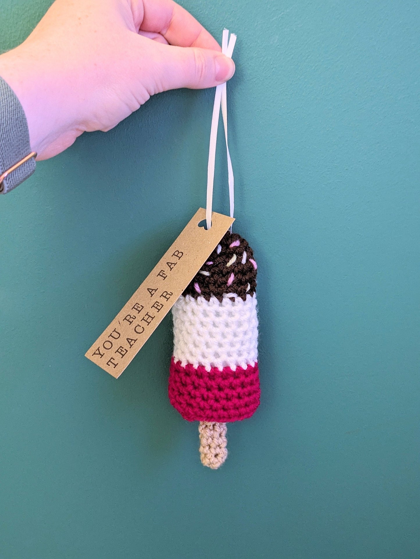 You're Fab, Fab Dad, Fab Teacher, Ice Lolly Decoration, Ice Cream Wall Hanging, Summer Home Decor, Teacher Gift, Birthday Gift, Fathers Day