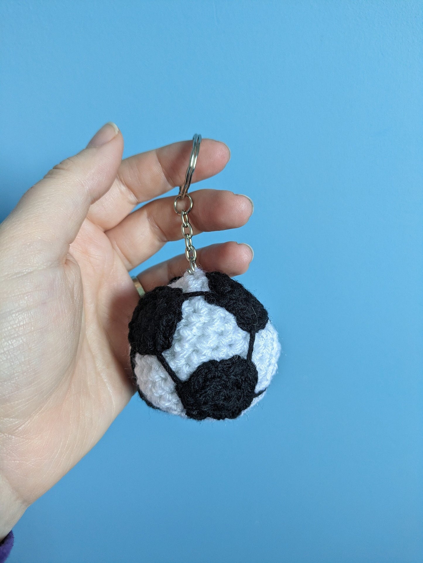 Football Keyring Bag Hanger, Soccer Lover Birthday Present, Sport Ball Car Charm, Team Manager, PE Teacher, Personalised Football Coach Gift