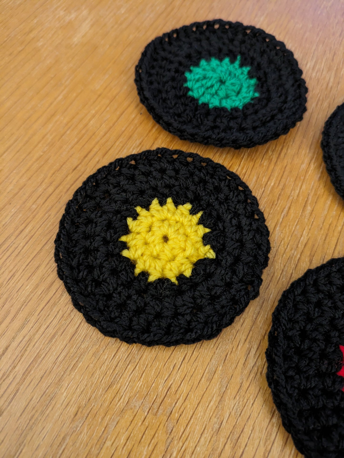 Crochet Vinyl Record Coasters, Retro Drink Coasters, Gift for DJ