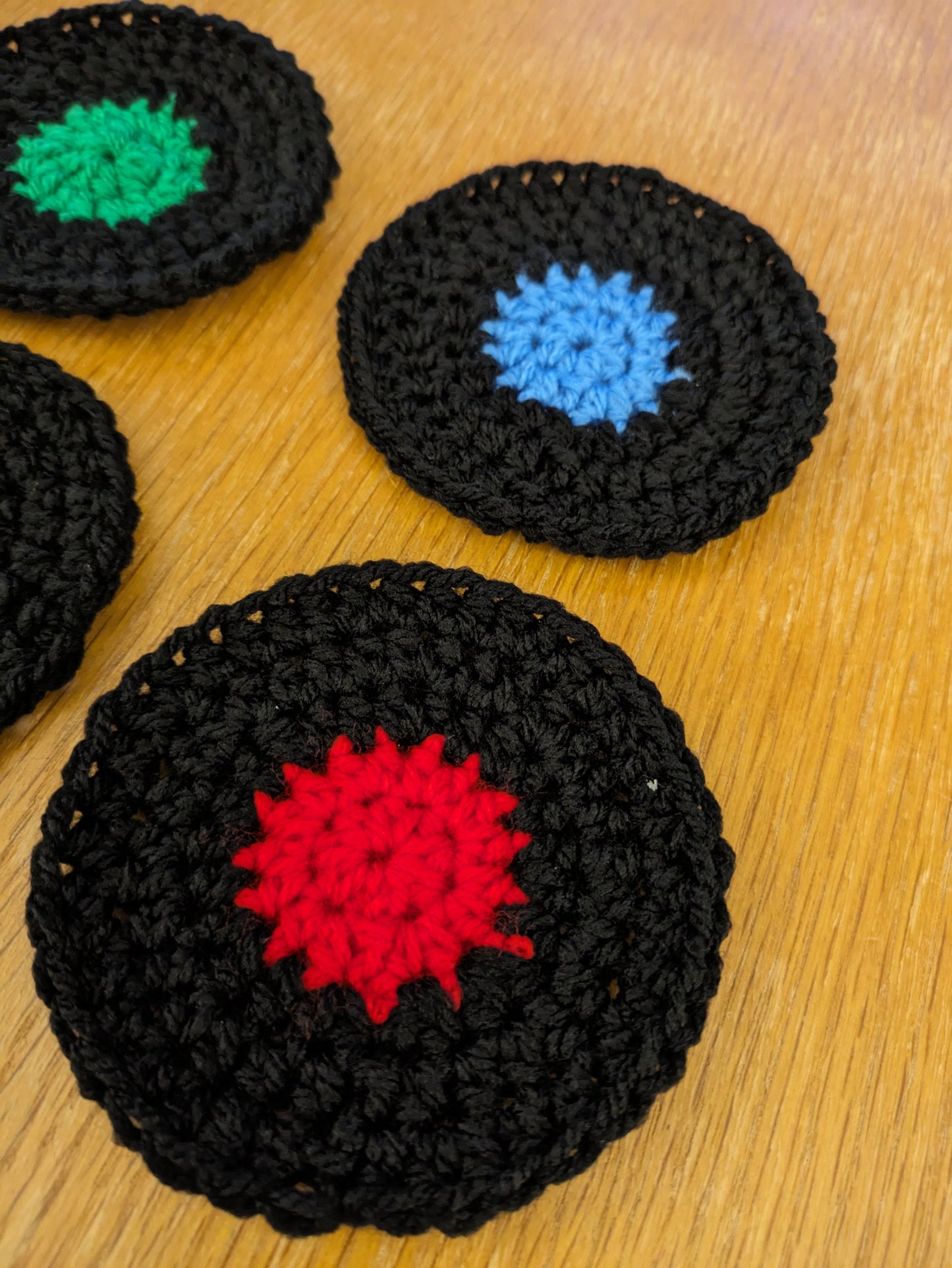 Crochet Vinyl Record Coasters, Retro Drink Coasters, Gift for DJ