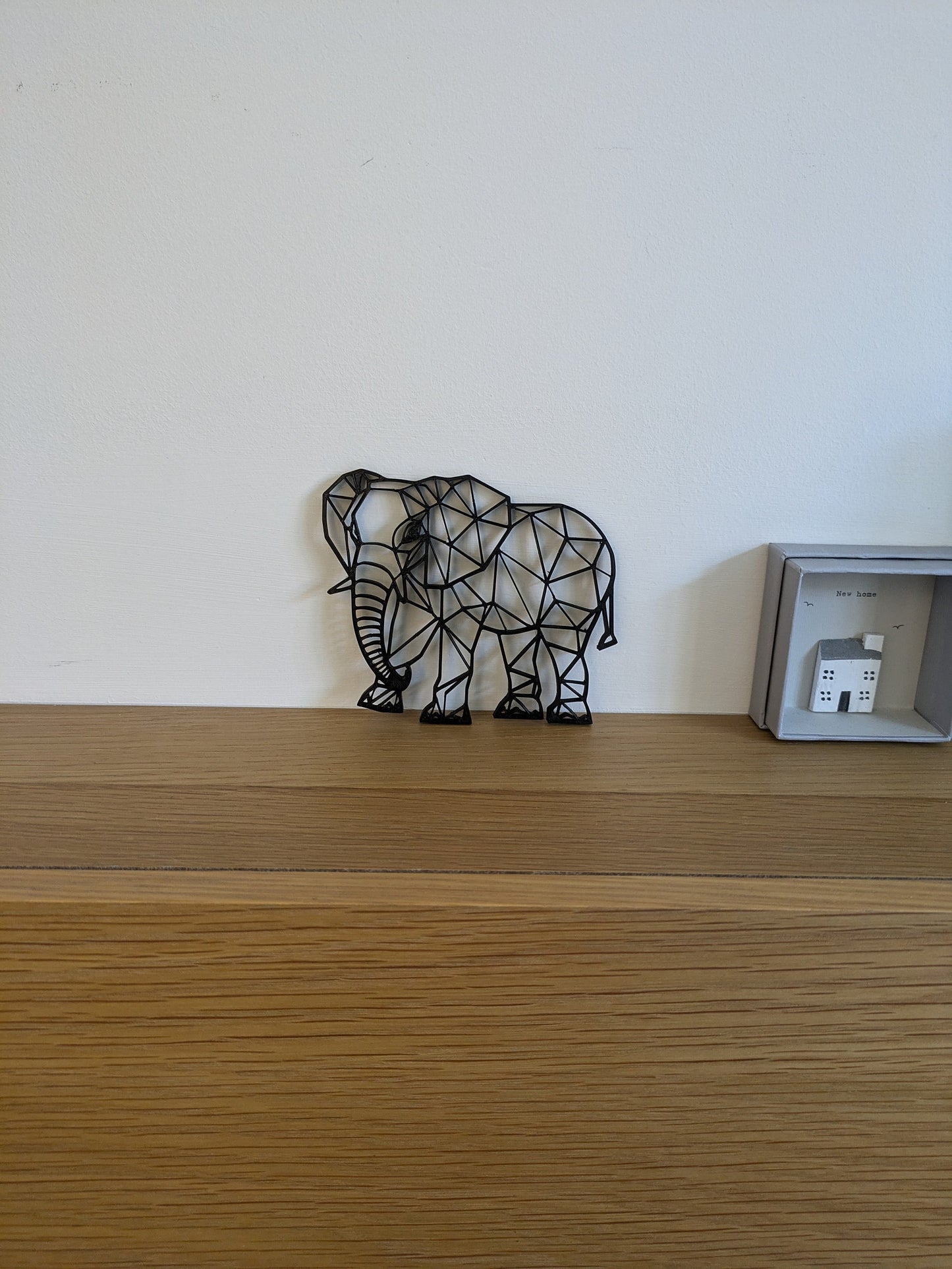 Geometric Elephant Wall Art, Pet Portrait, Elephant Lover Gift, 3D Printed, Mothers Gift, Animal Memorial Keepsake, Ornament, Figurine
