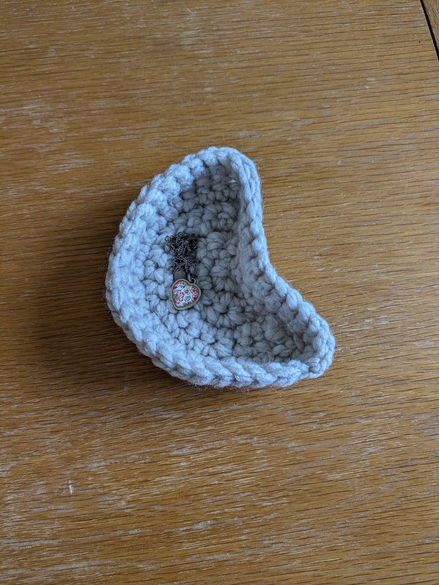 Moon Trinket Dish, Jewellery Tray, Grey Moon Phases, Crescent Moon, Crochet Ring Dish, Spiritual Gift, Star Sign Birthday Present