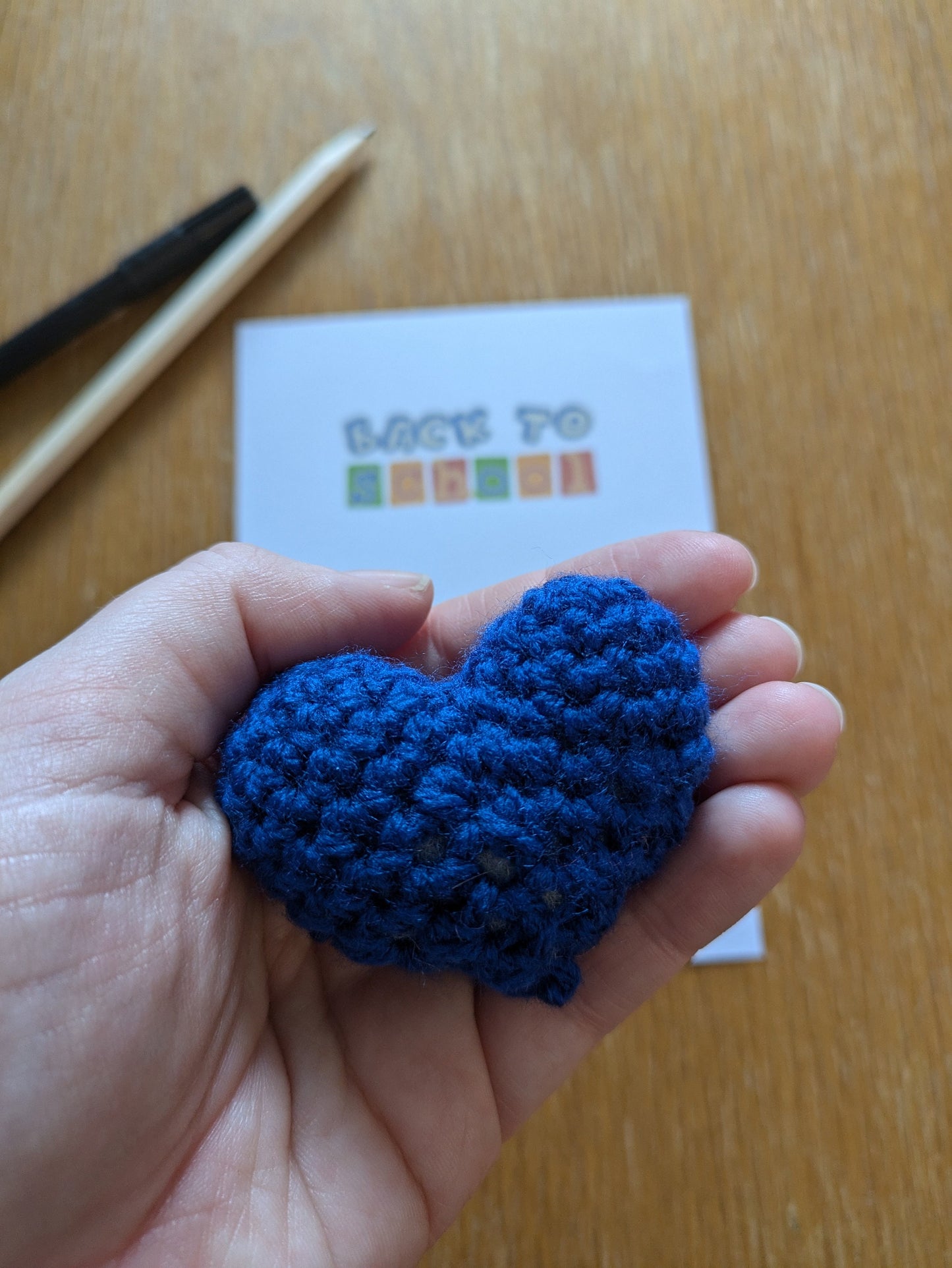 Crochet Heart Pocket Hug, Back to School Gift, Anxiety Relief Token