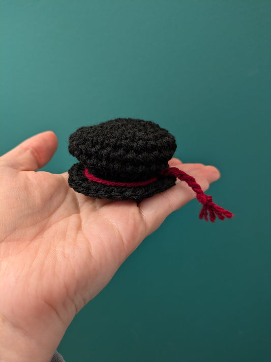 Crochet Graduation Cap Bottle Topper, PhD Gift