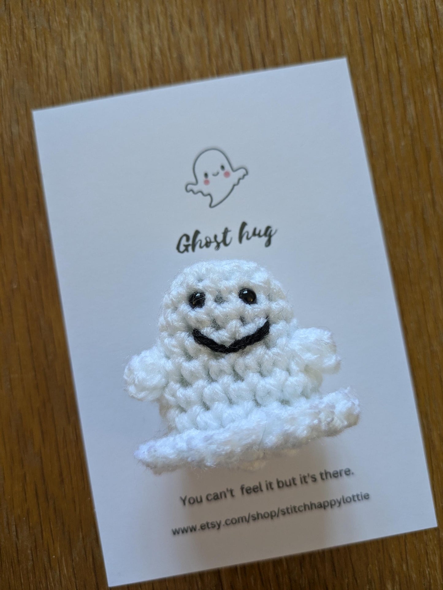 Crochet Ghost Pocket Hug: Halloween Spooky Gift
