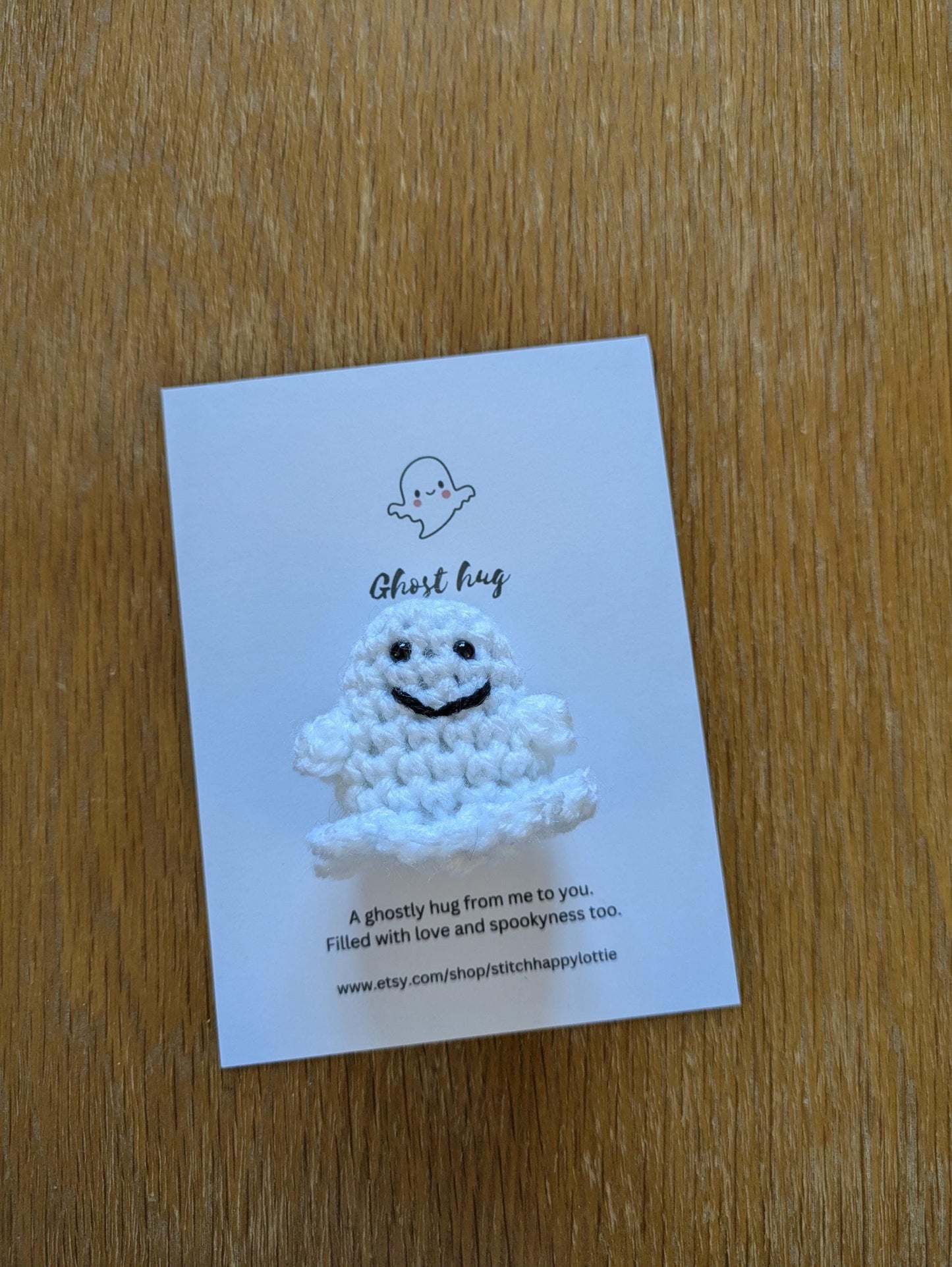 Crochet Ghost Pocket Hug: Halloween Spooky Gift