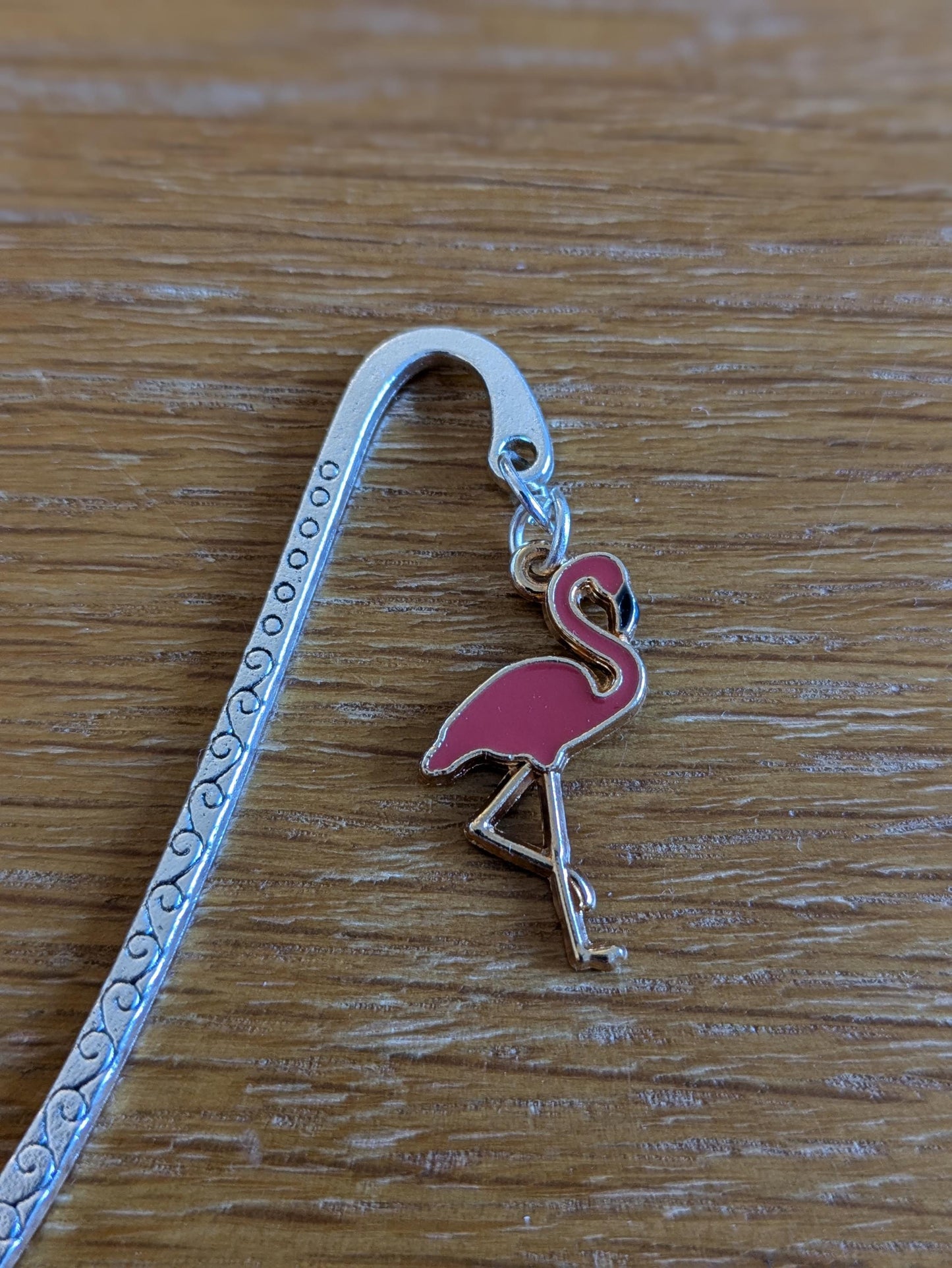 Silver Charm Bookmark: Flamingo, Snowman, Bee Gift