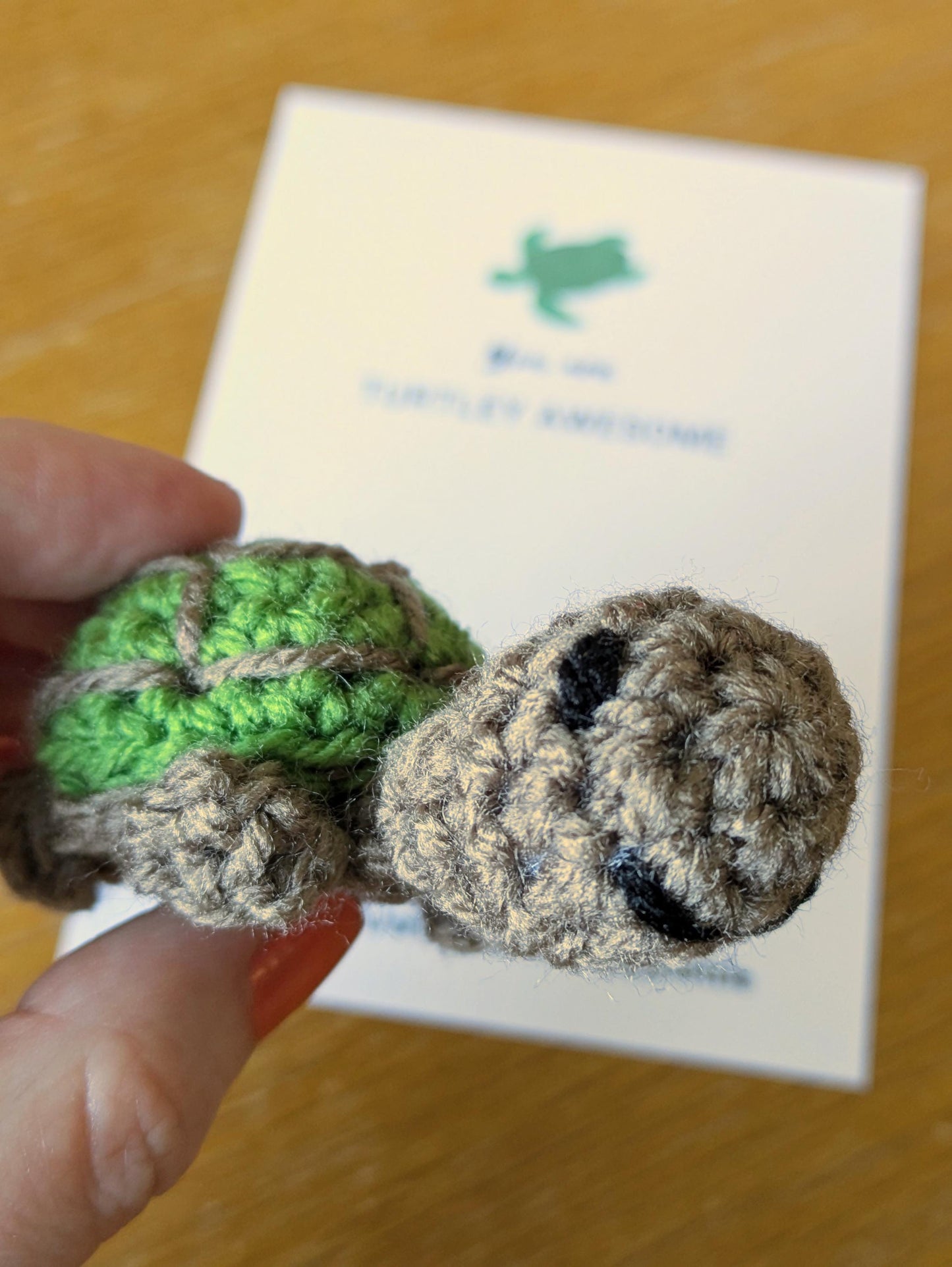 Turtley Awesome Pocket Hug, Tortoise Gift, Pocket Token, Green, Brown Turtle, Worry Plush, Mini Turtle Friend, Crochet Comfort Animal