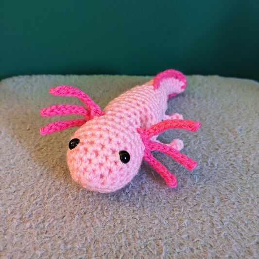 Pink Axolotl, Crochet Pet Axolotl Plush, Cute