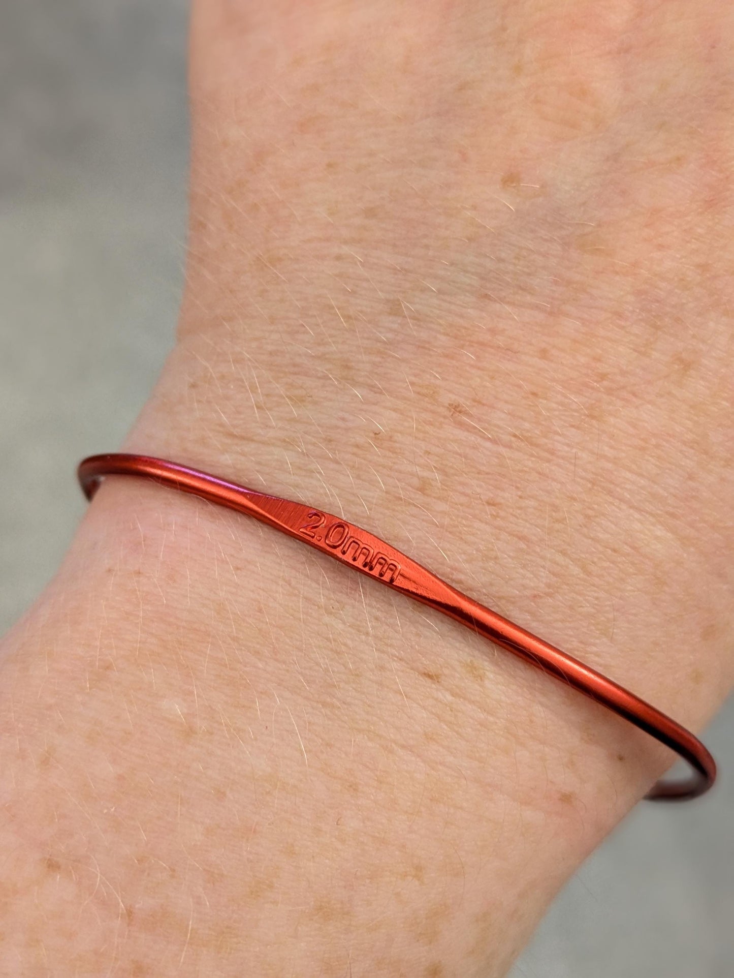 Recycled Crochet Hook Bangle, Handmade Knitters Gift