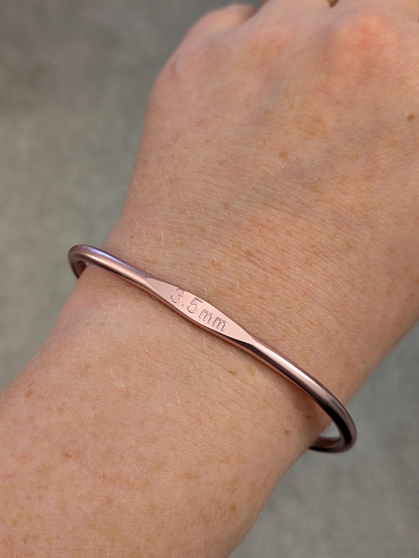 Handmade Recycled Crochet Hook Bangle Bracelet, Knitting Gift