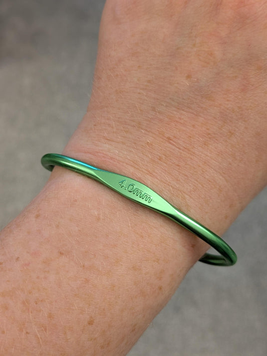 Recycled Crochet Hook Bangle, Handmade Knitting Lover Gift