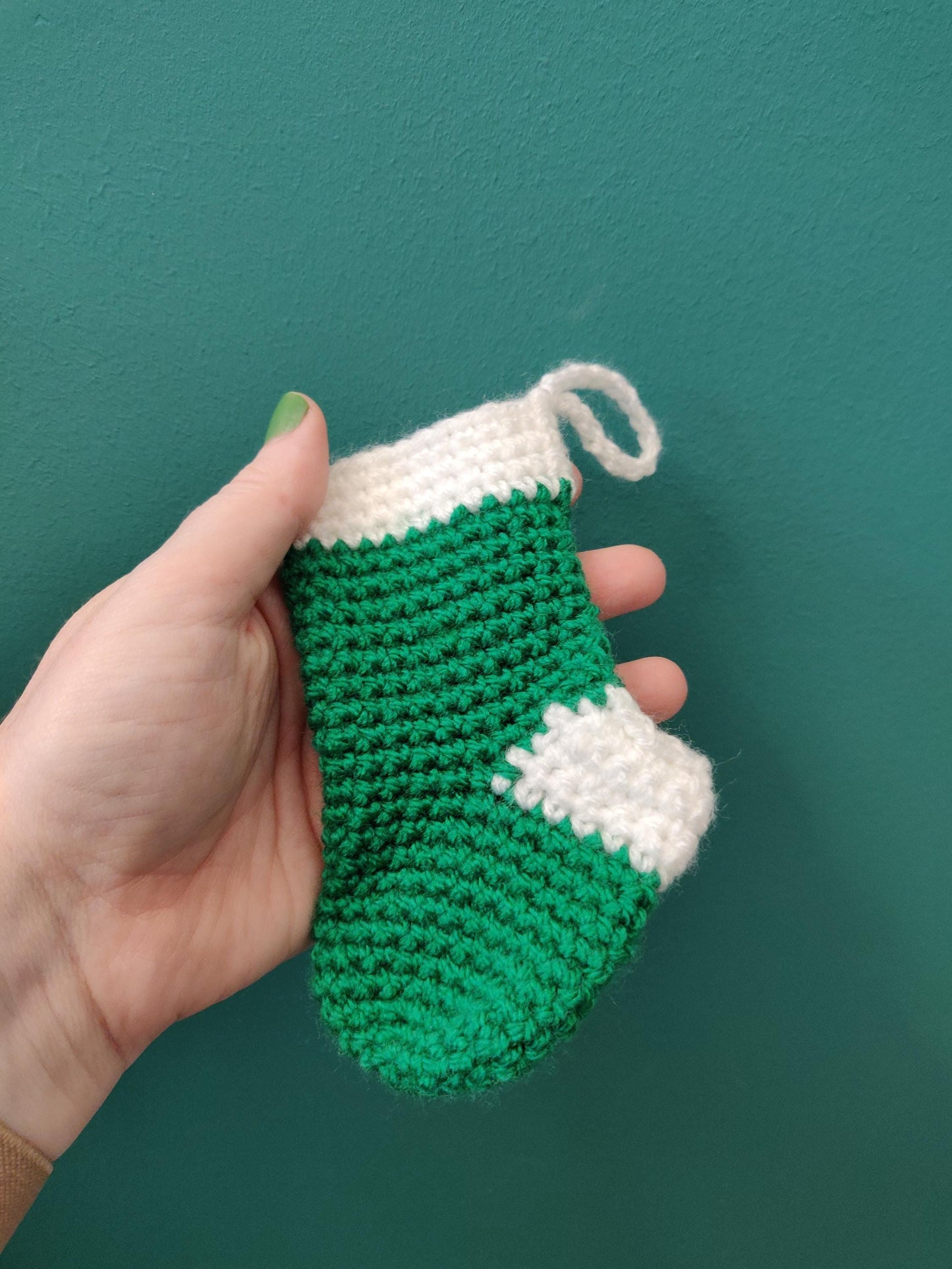 Mini Stocking, Crochet Small Stocking, Christmas Tree Decoration, Red, Green Stocking, Money Wallet, Sweet Pouch, Small Gift