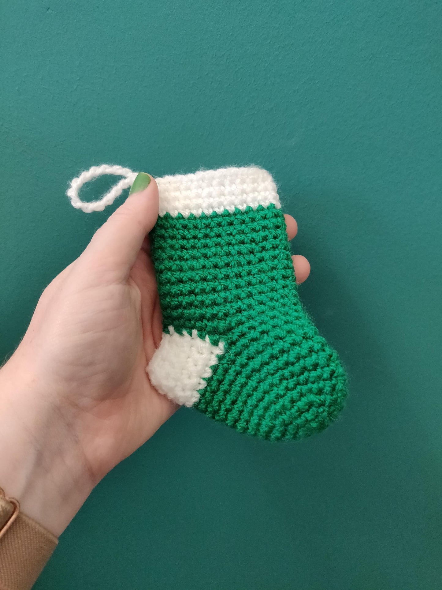 Mini Stocking, Crochet Small Stocking, Christmas Tree Decoration, Red, Green Stocking, Money Wallet, Sweet Pouch, Small Gift