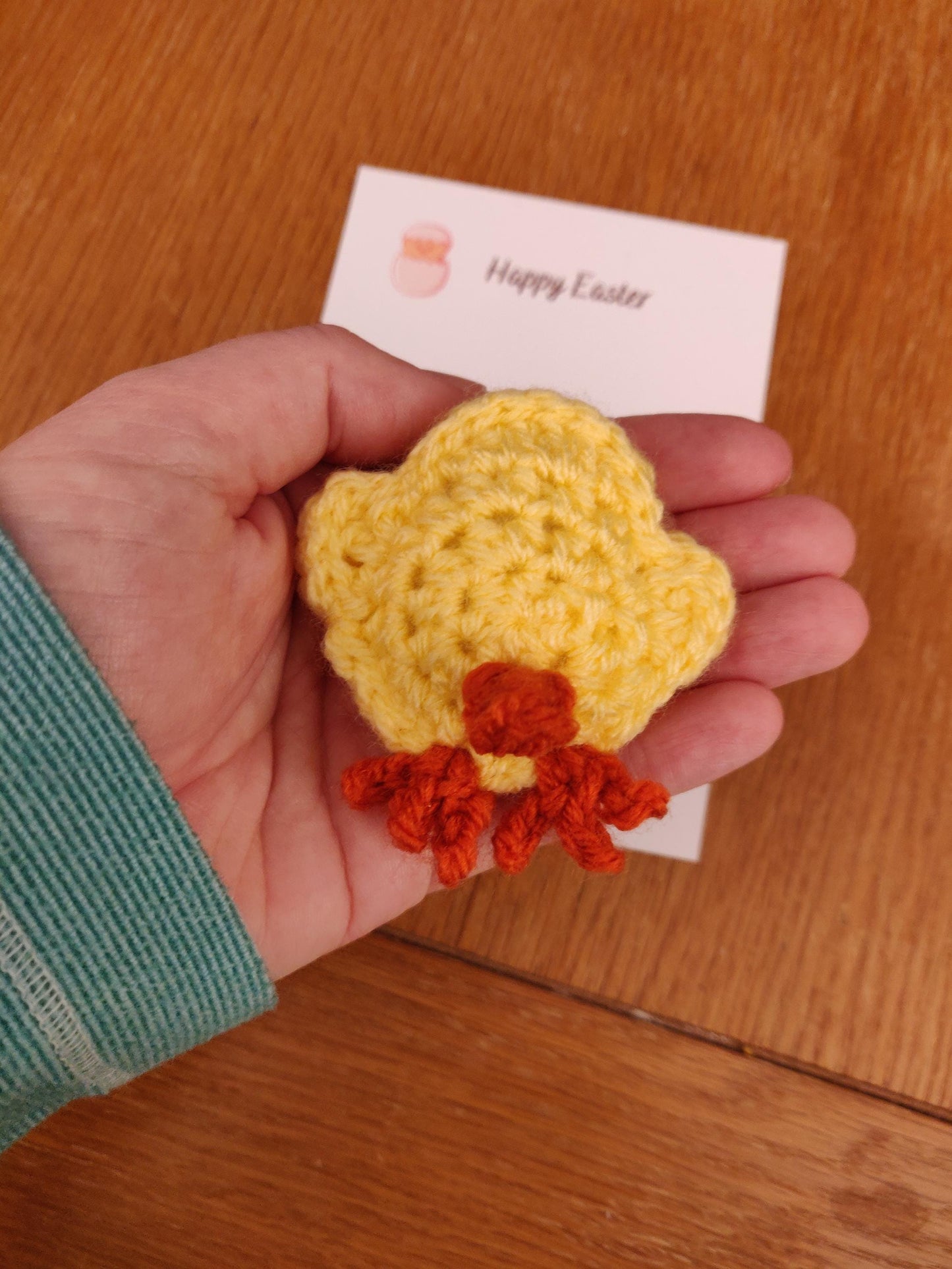 Happy Easter, Pocket Hug Pet, Yellow Chick, Grey Bunny, Hippy Easter Gift, Cute Amigurumi, Pocket Token, Spring Animals, Crochet Rabbit