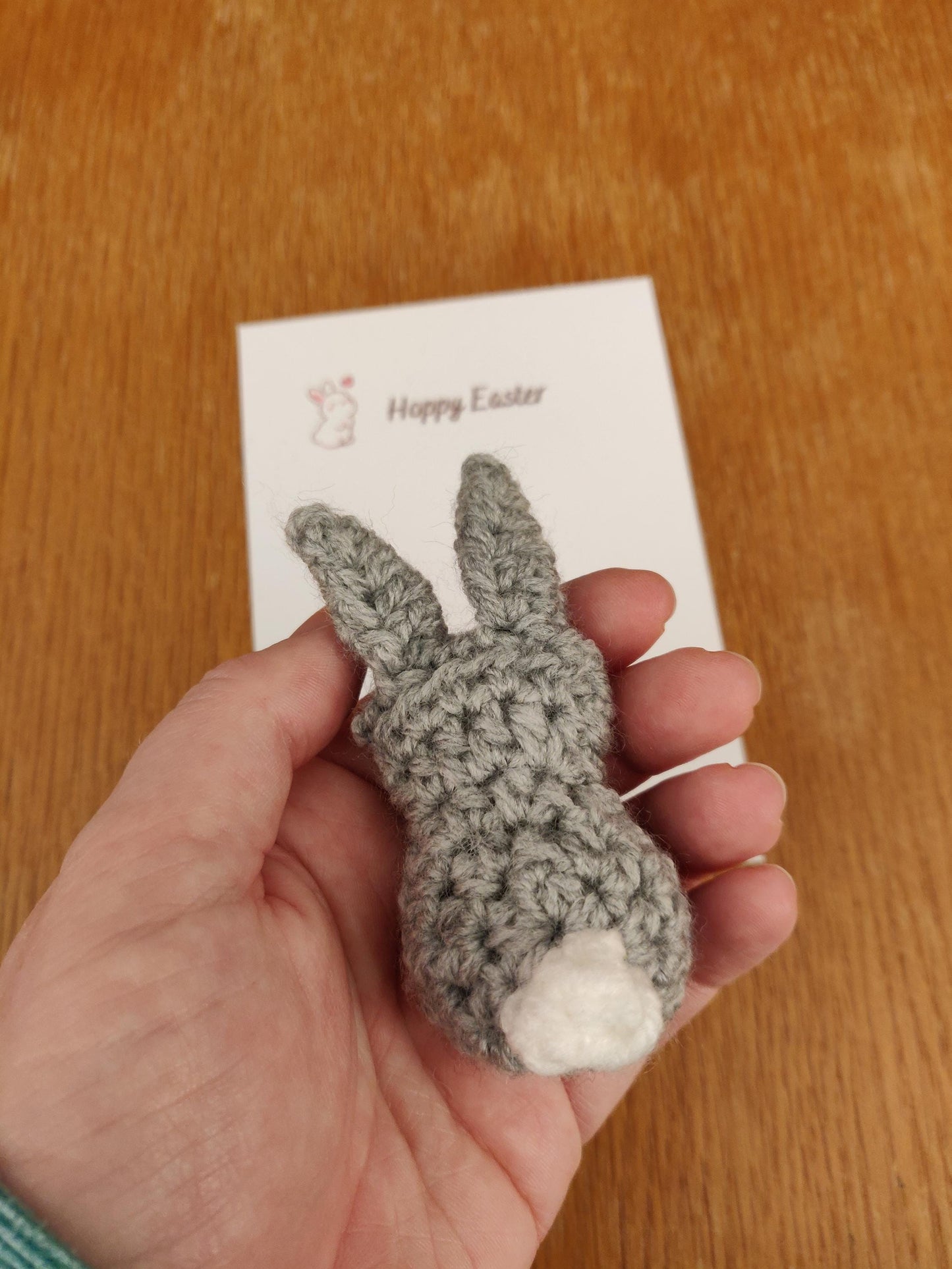 Happy Easter, Pocket Hug Pet, Yellow Chick, Grey Bunny, Hippy Easter Gift, Cute Amigurumi, Pocket Token, Spring Animals, Crochet Rabbit