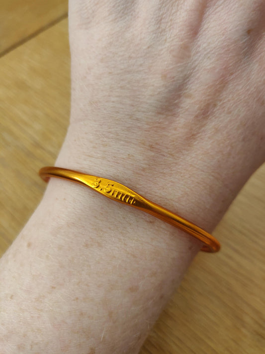 Handmade Recycled Crochet Hook Bangle Bracelet, Knitting Gift