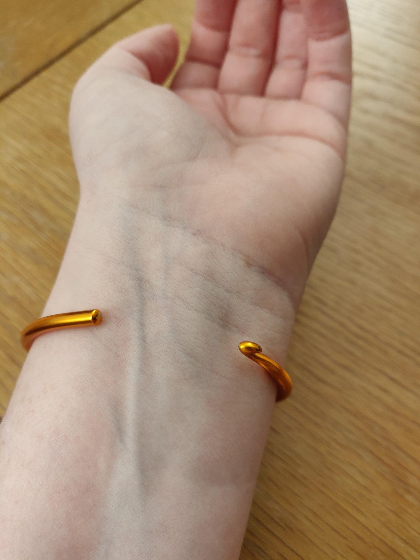 Handmade Recycled Crochet Hook Bangle Bracelet, Knitting Gift