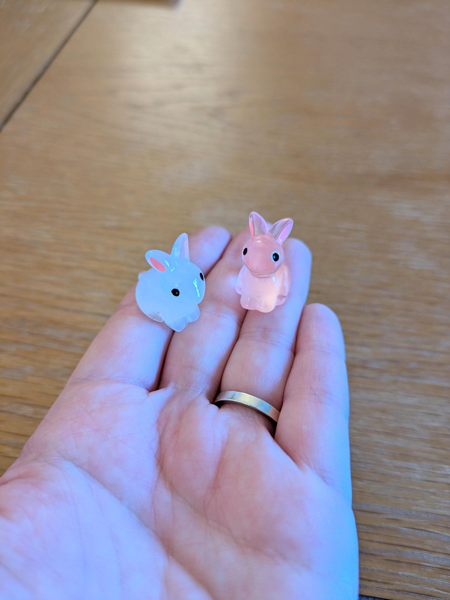 Hoppy Easter Card, Small Gift, Happy Easter Sunday, Rabbit Pocket Hug, Mini Bunny, Gift for Him Her, Kids, Resin Figurine, Easter Bunny