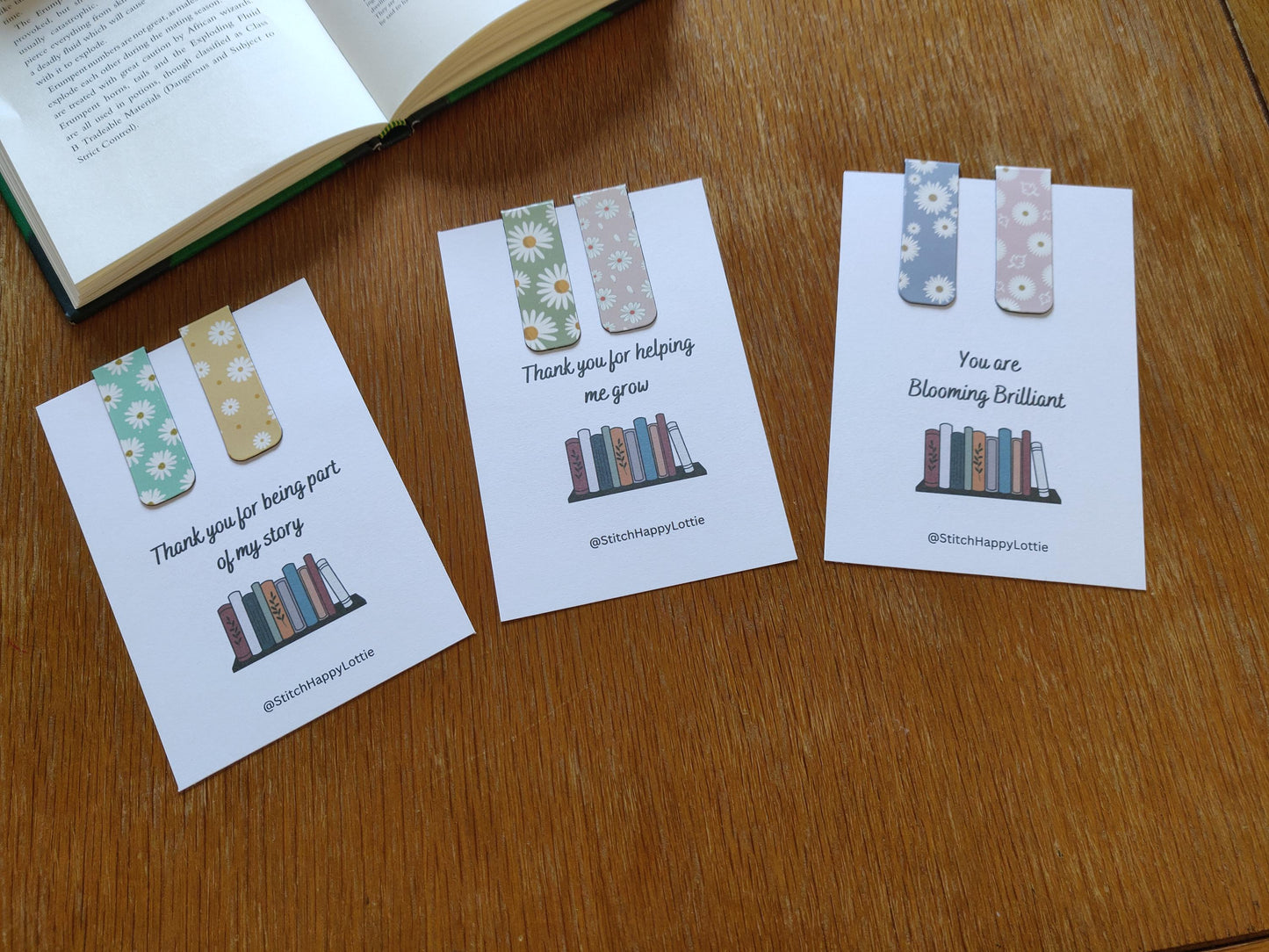 Floral Magnetic Bookmark Gift: Teacher Thank You Present