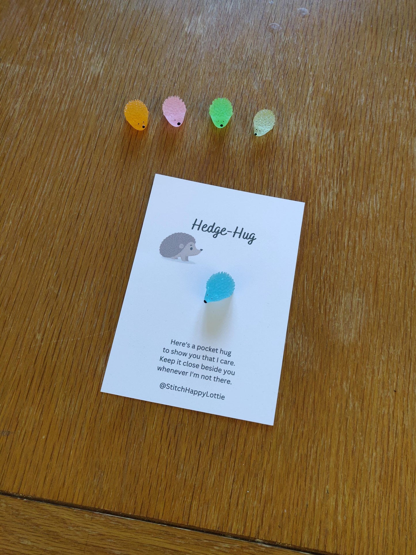 Pocket Hug Token: Mini Resin Hedgehog, Thinking of You Gift
