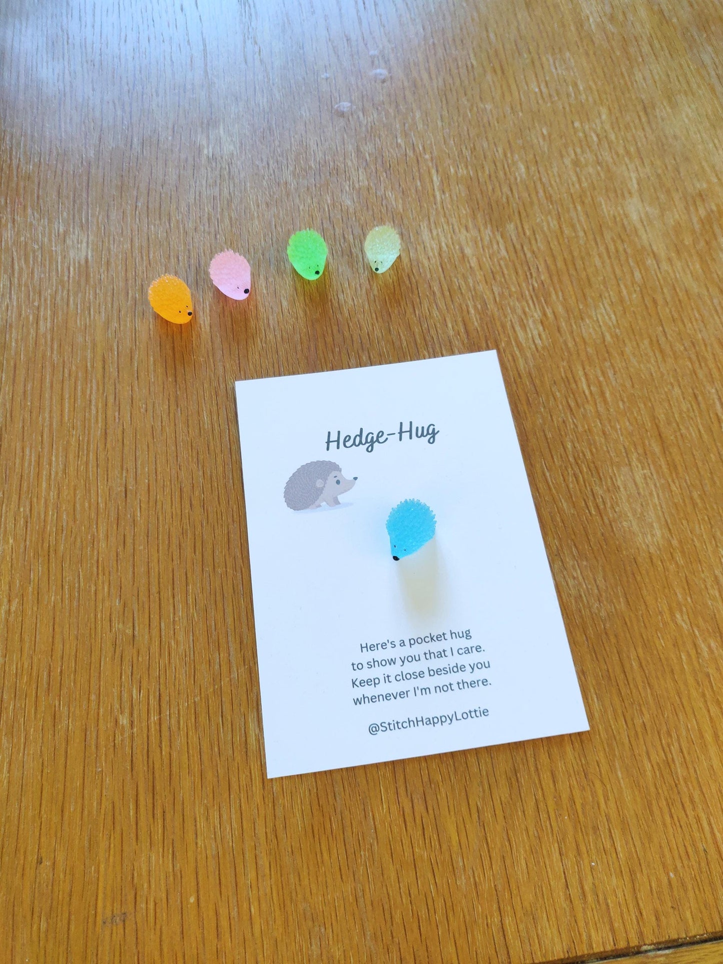 Pocket Hug Token: Mini Resin Hedgehog, Thinking of You Gift