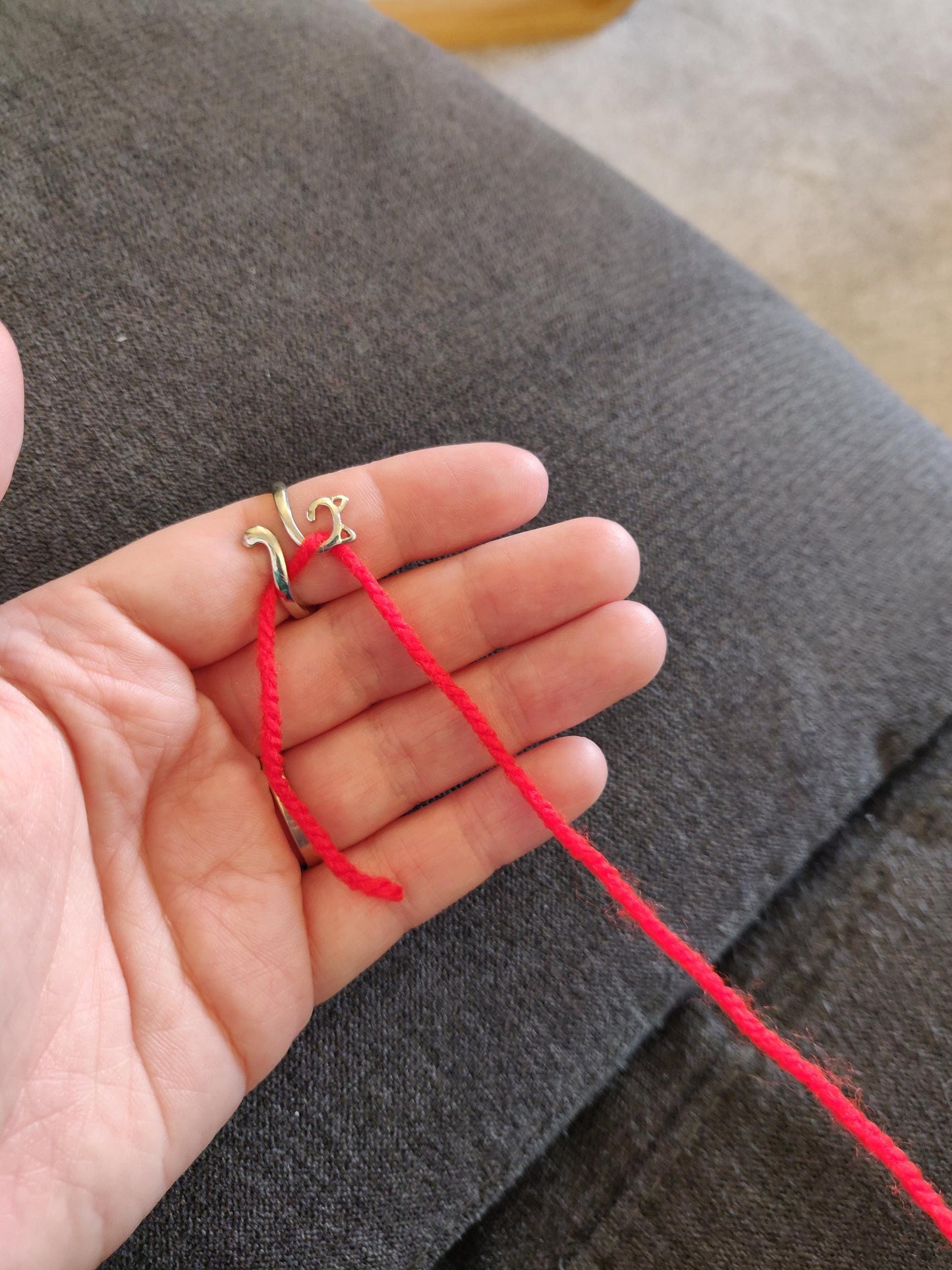 Crochet Tension Ring: Adjustable Silver Flower Yarn Guide
