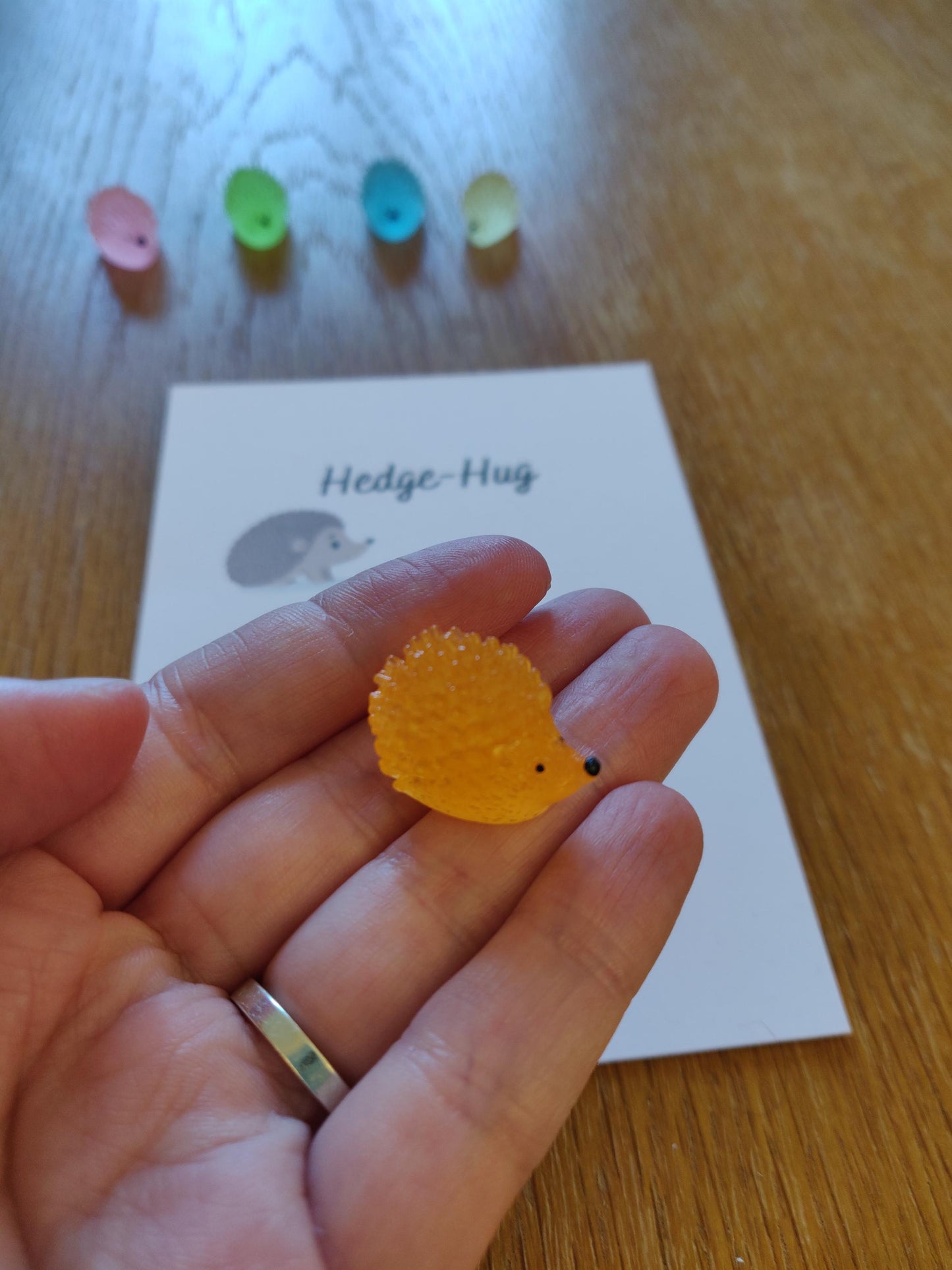 Pocket Hug Token: Mini Resin Hedgehog, Thinking of You Gift