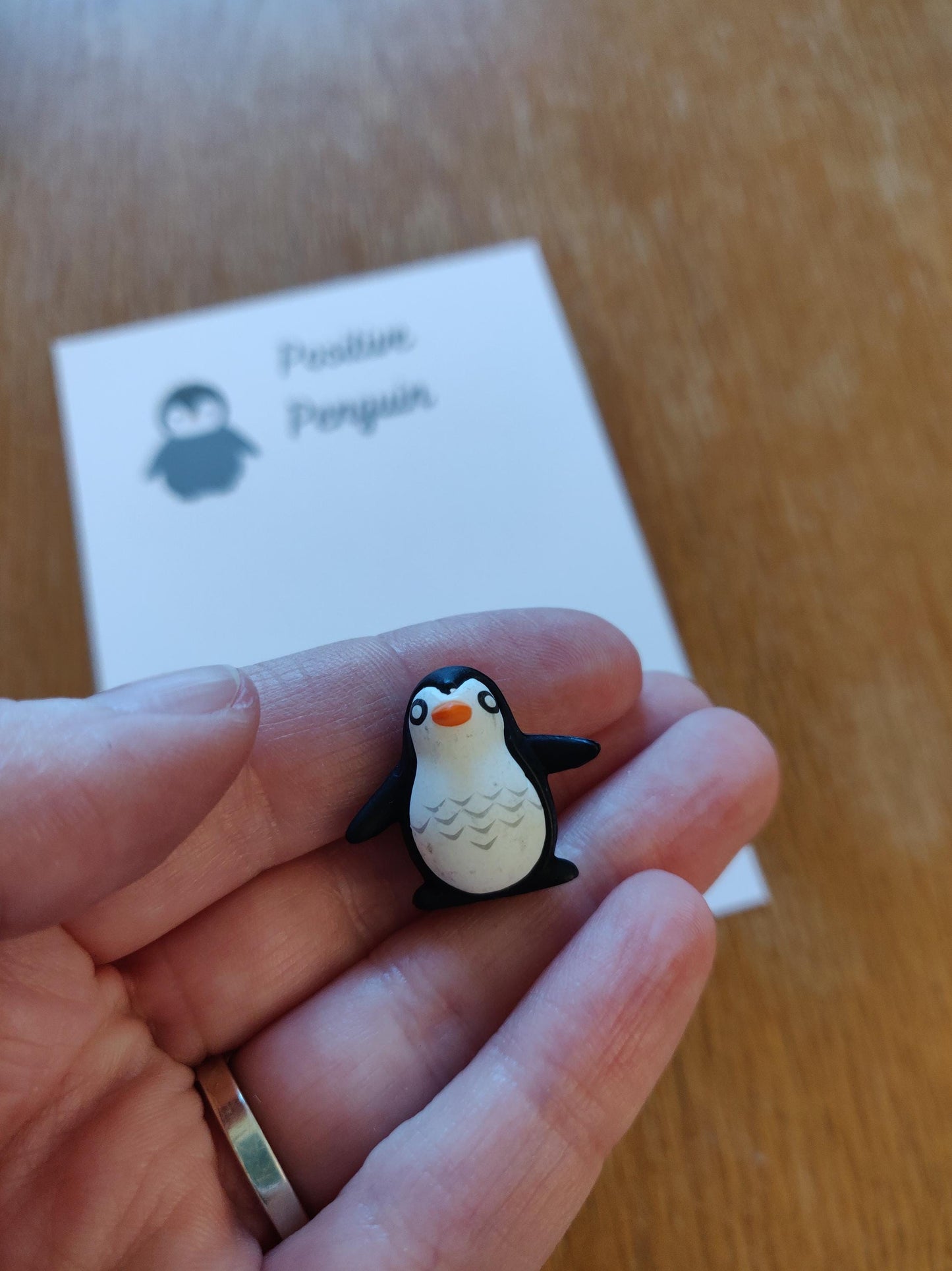 Mini Resin Penguin Pocket Hug, Positive Penguin Gift