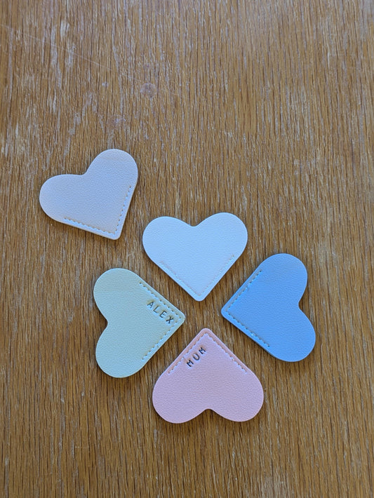 Faux Leather Heart Bookmark, Personalized Gift, Custom Corner Page Saver, Book Lover Gift, Literary Girl, Vegan Gift, Eco Friendly, Embossed